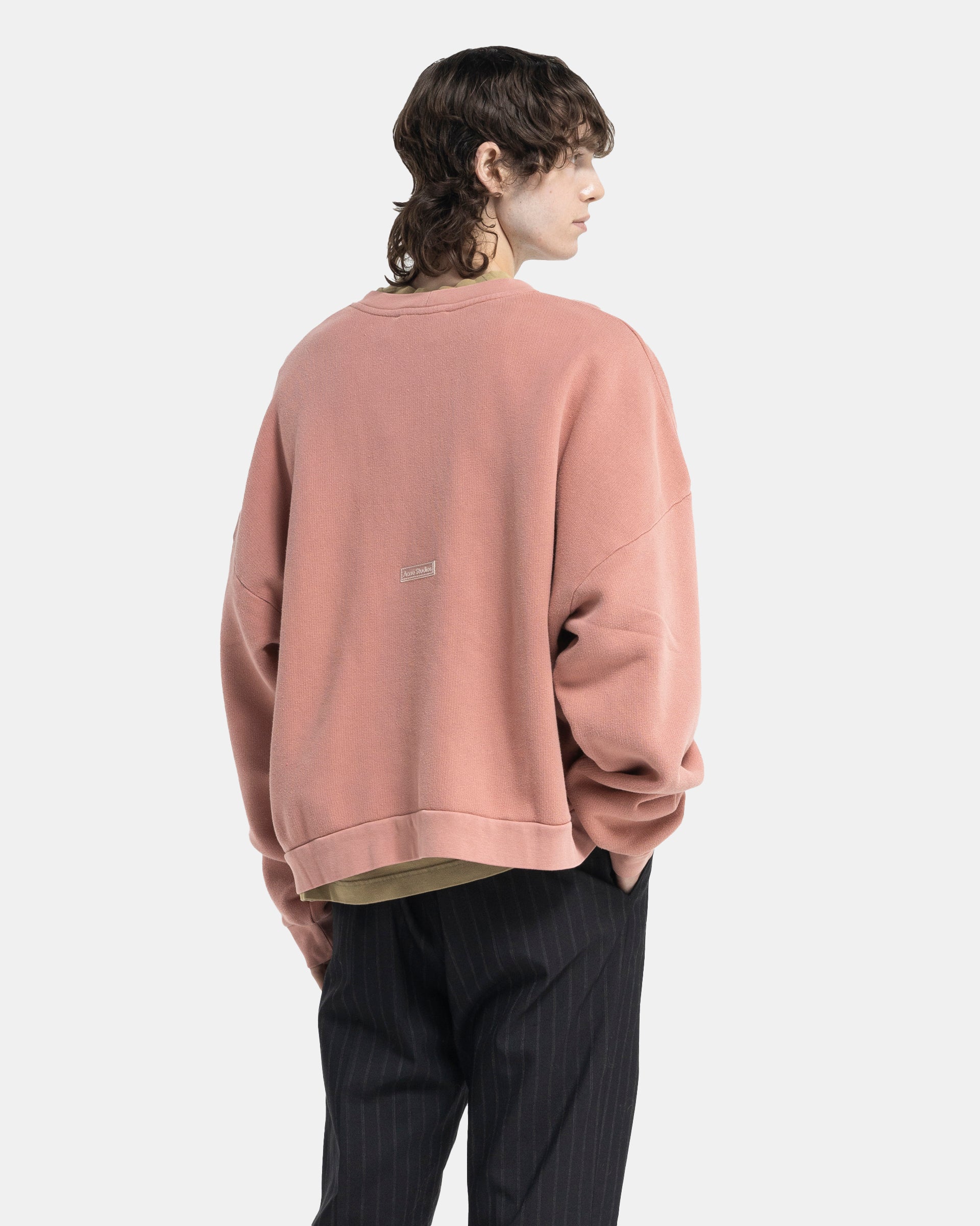 Crew Neck Sweater in Vintage Pink