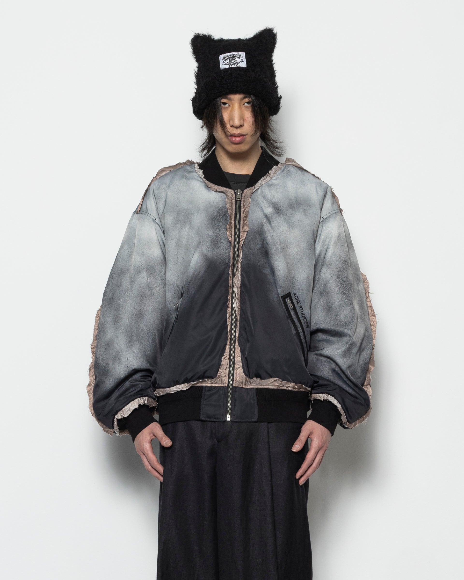 Bomber Jacket in Faded Black