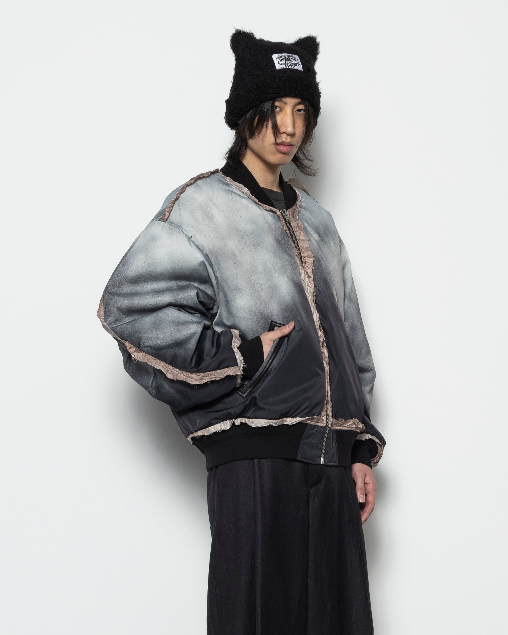Bomber Jacket in Faded Black
