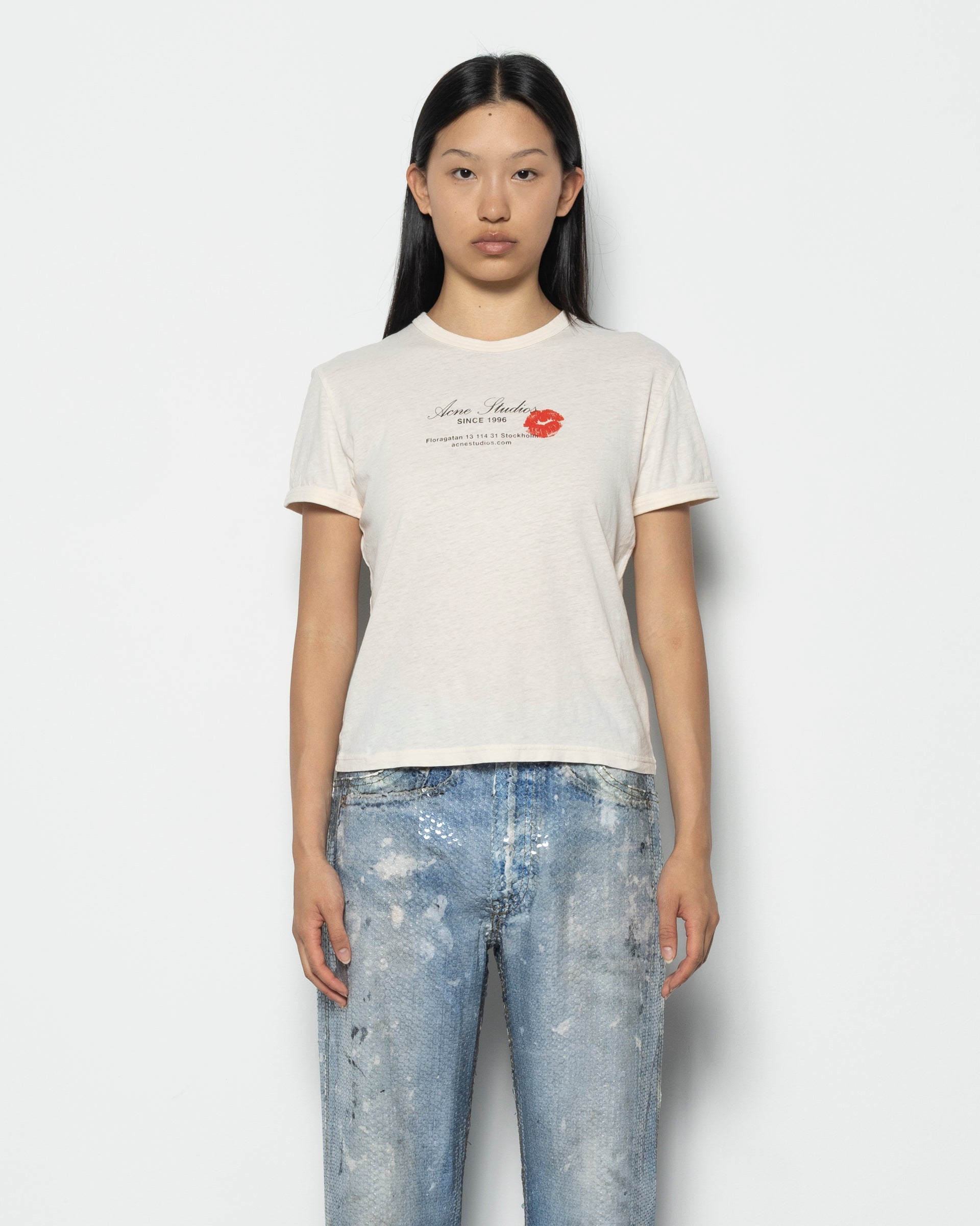 Logo T-Shirt in Pearl Grey
