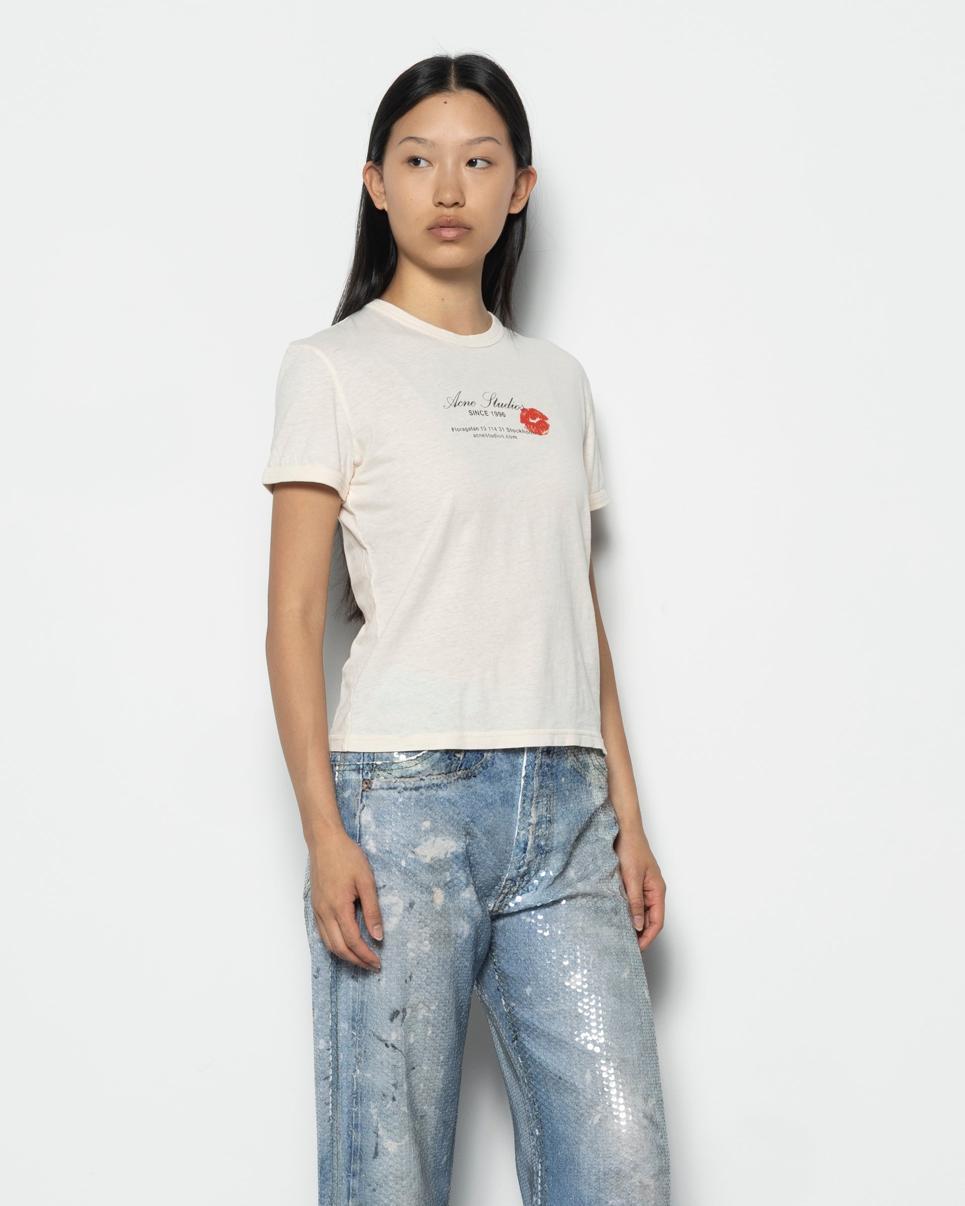 Logo T-Shirt in Pearl Grey