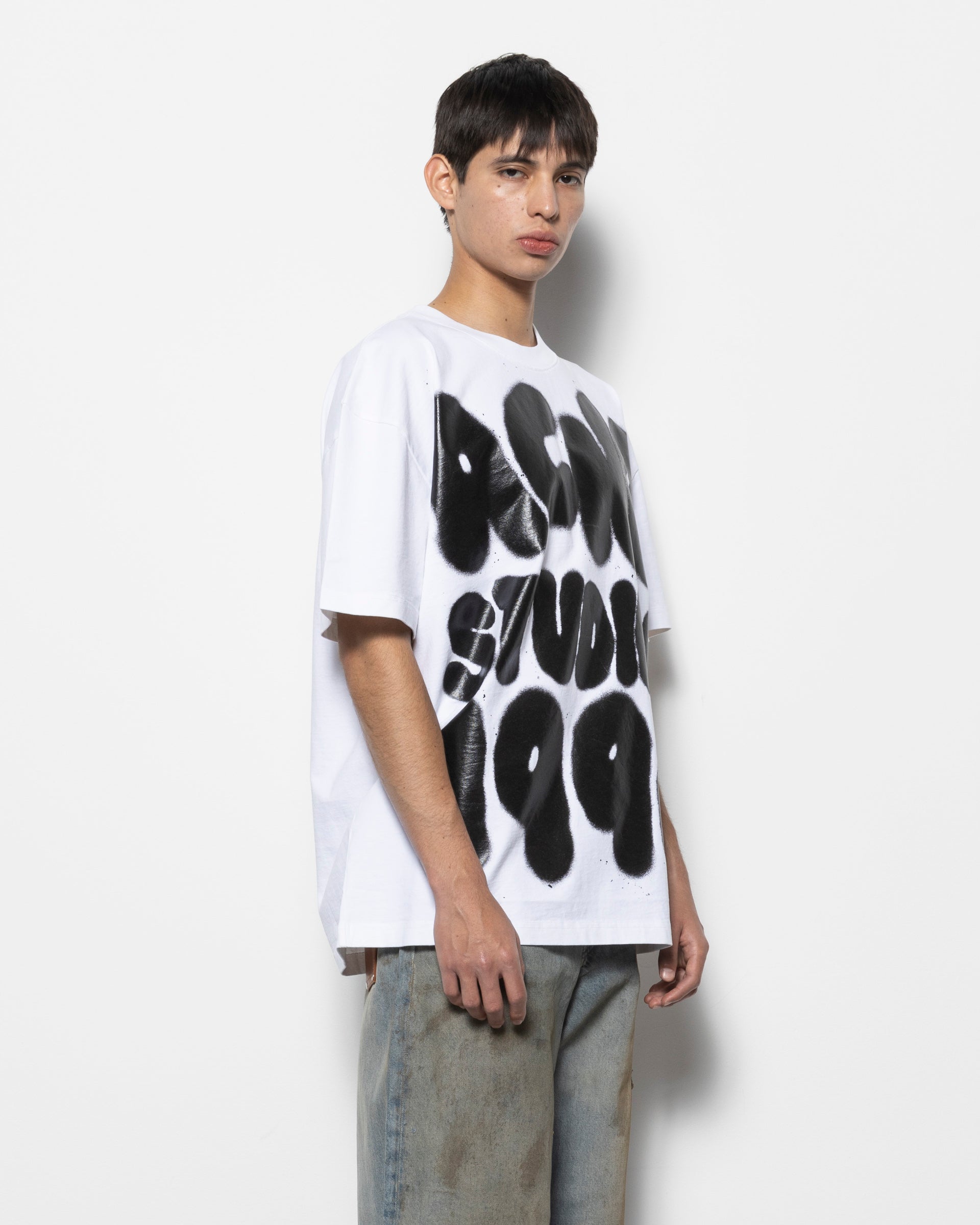 T-Shirt Logo in Optic White