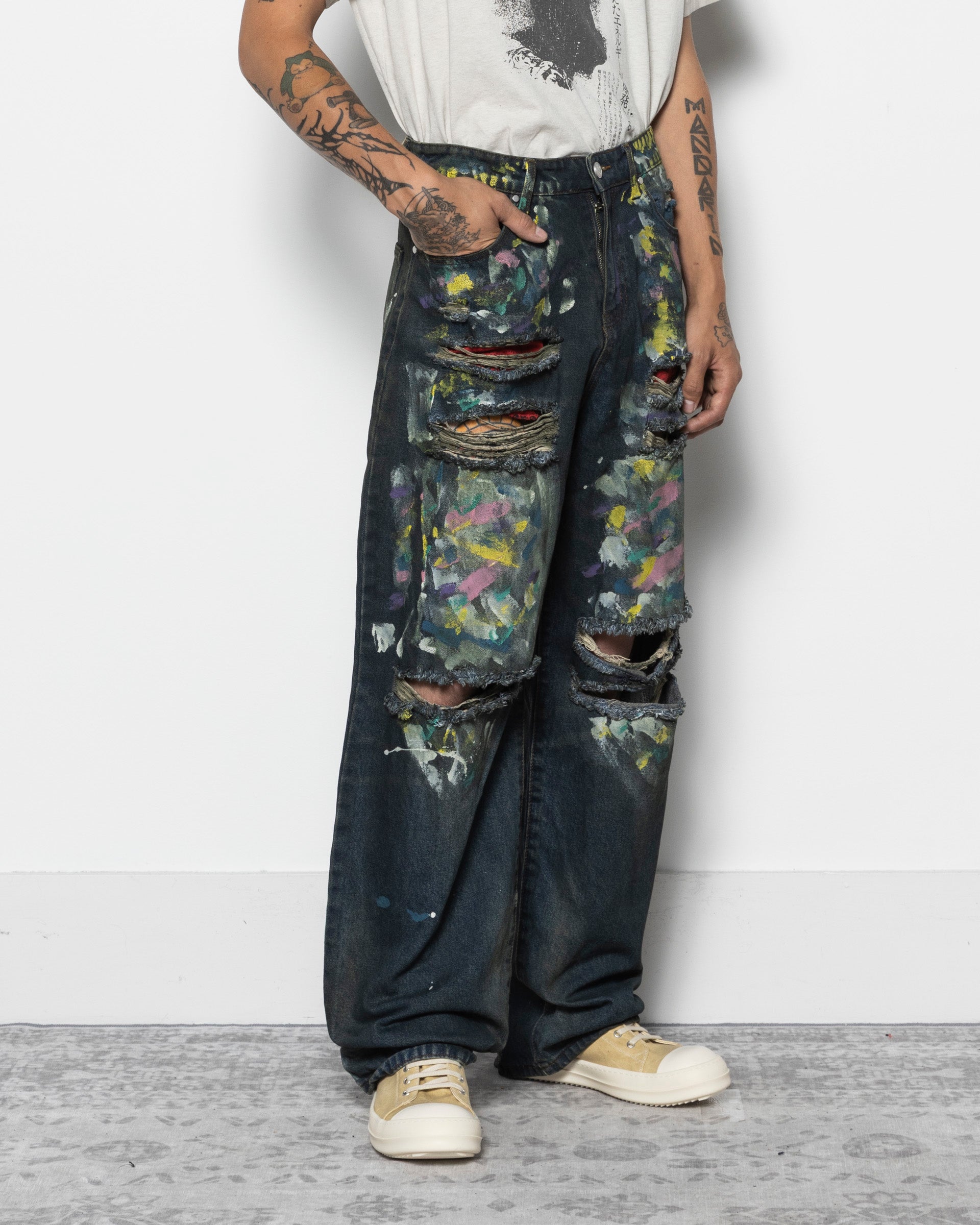 Lax Baggy Denim in Multi