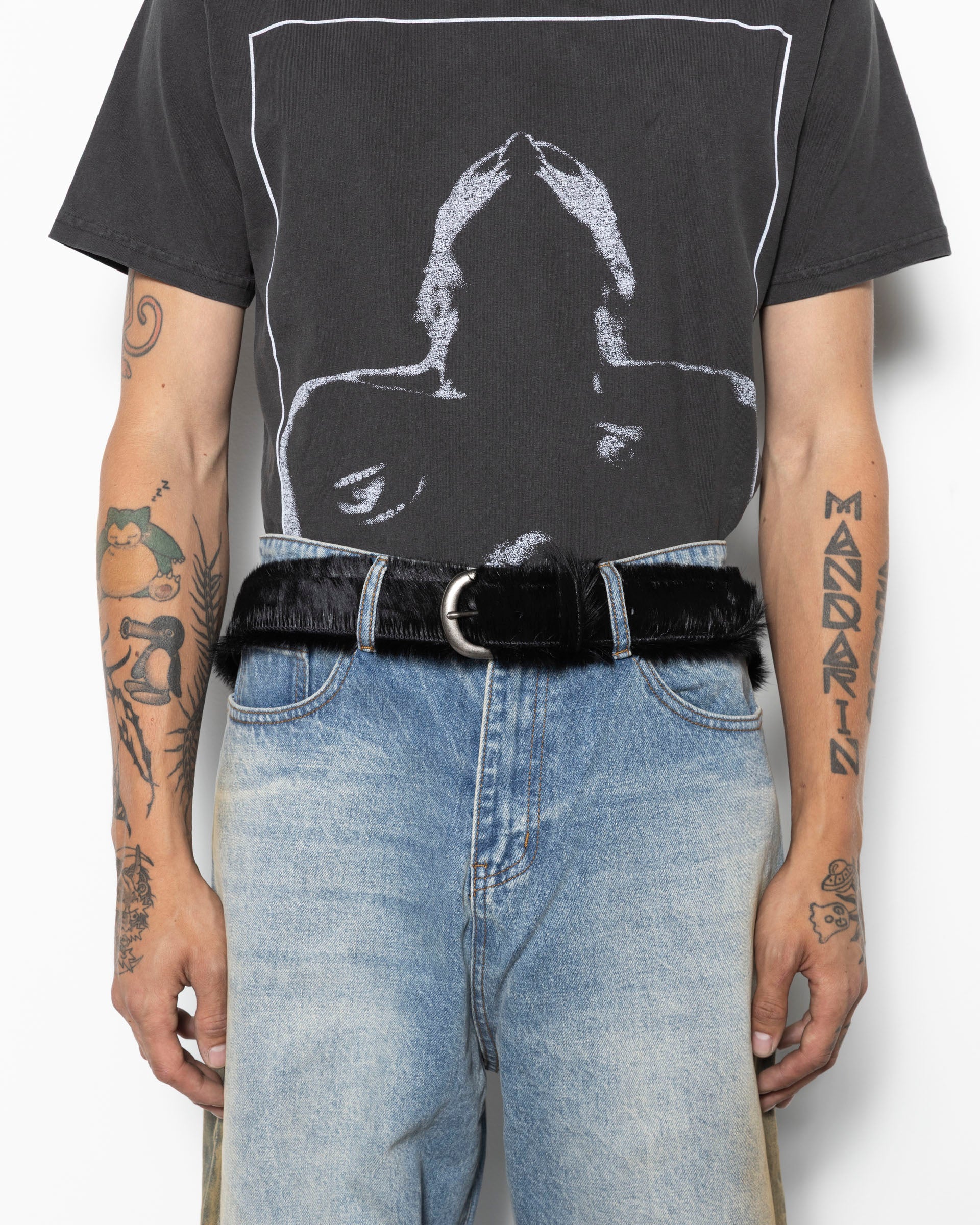 Mohair Belt in Black
