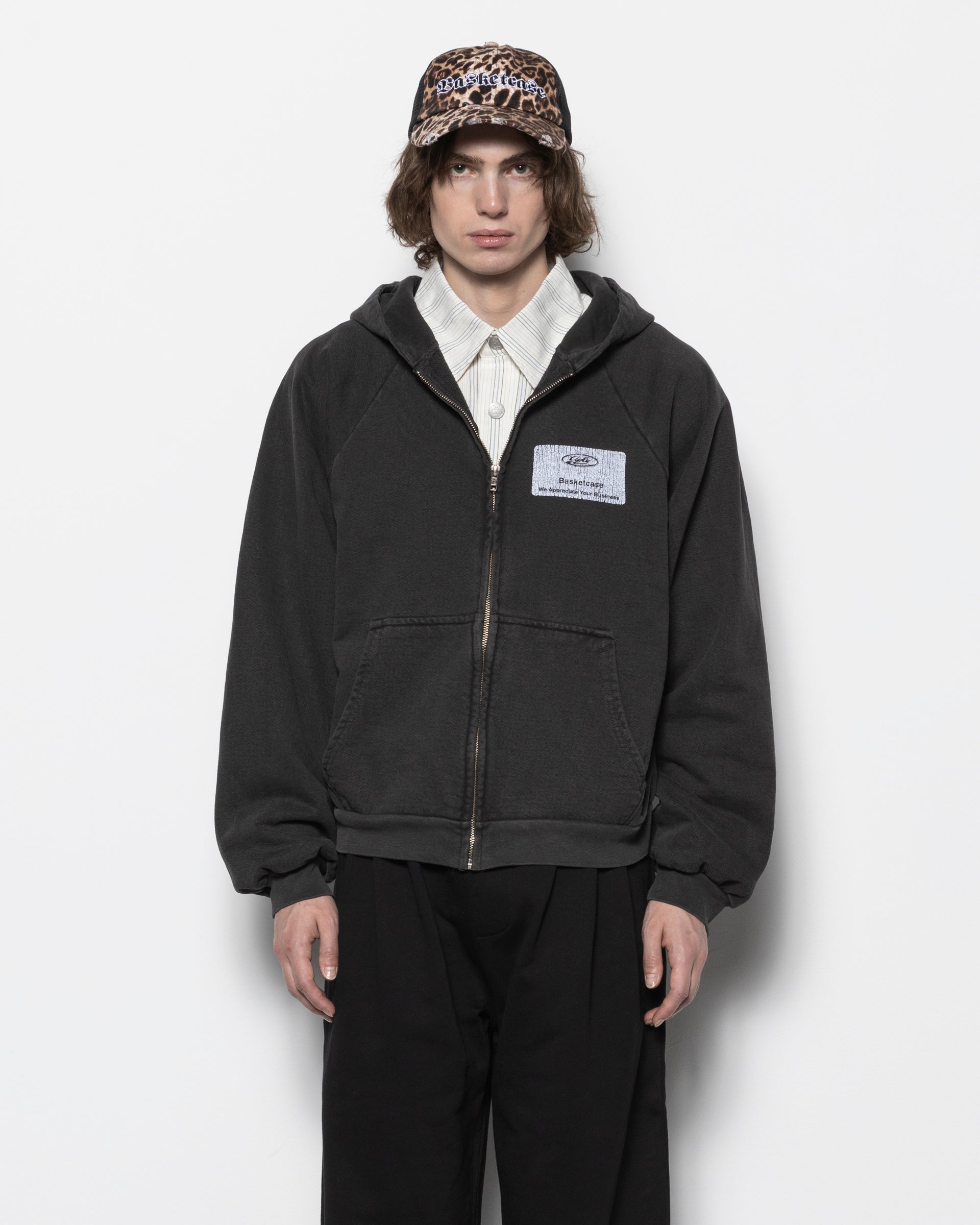 Ugly Zip Hoodie in Vintage Black