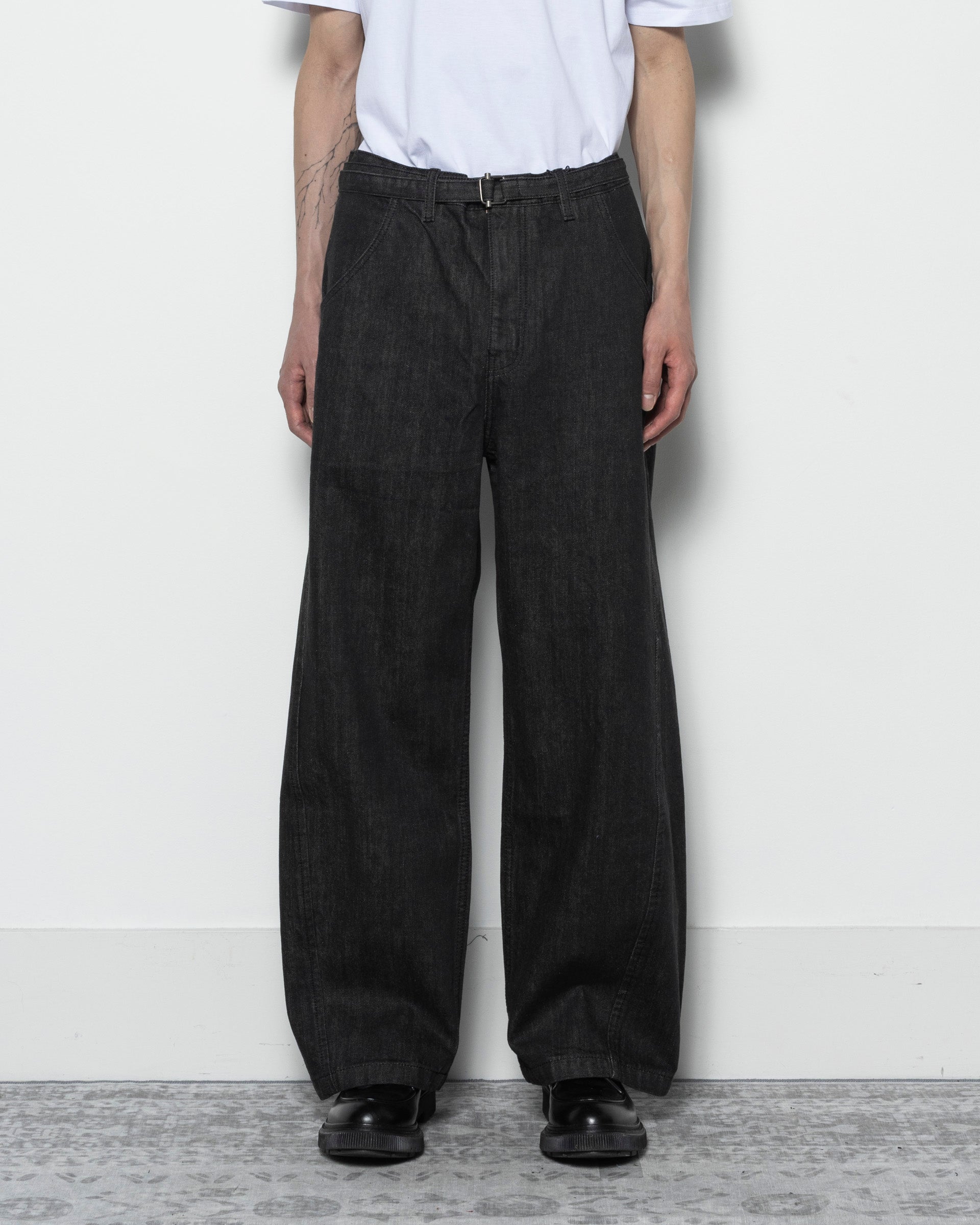 Belted Curve Denim in Black