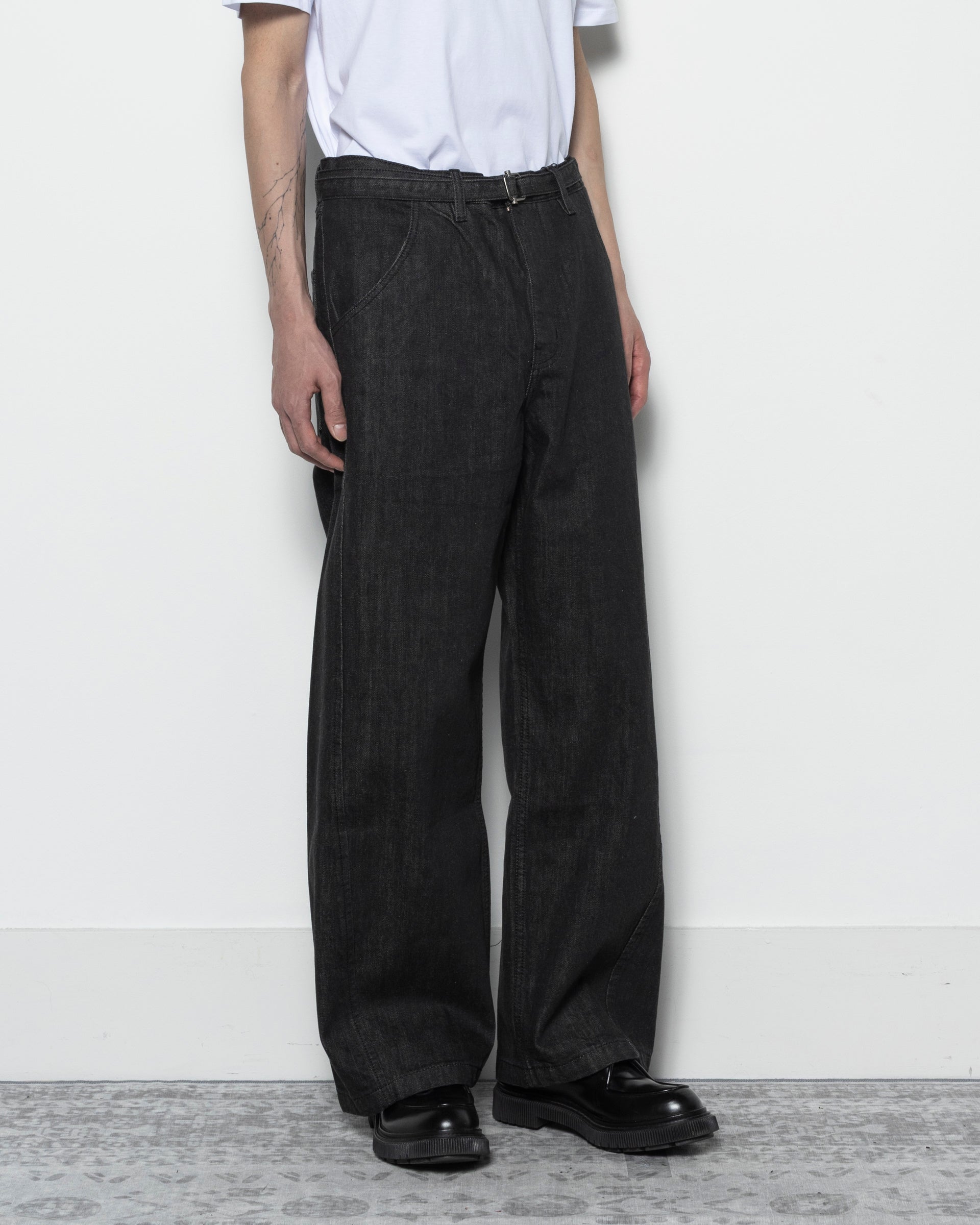 Belted Curve Denim in Black