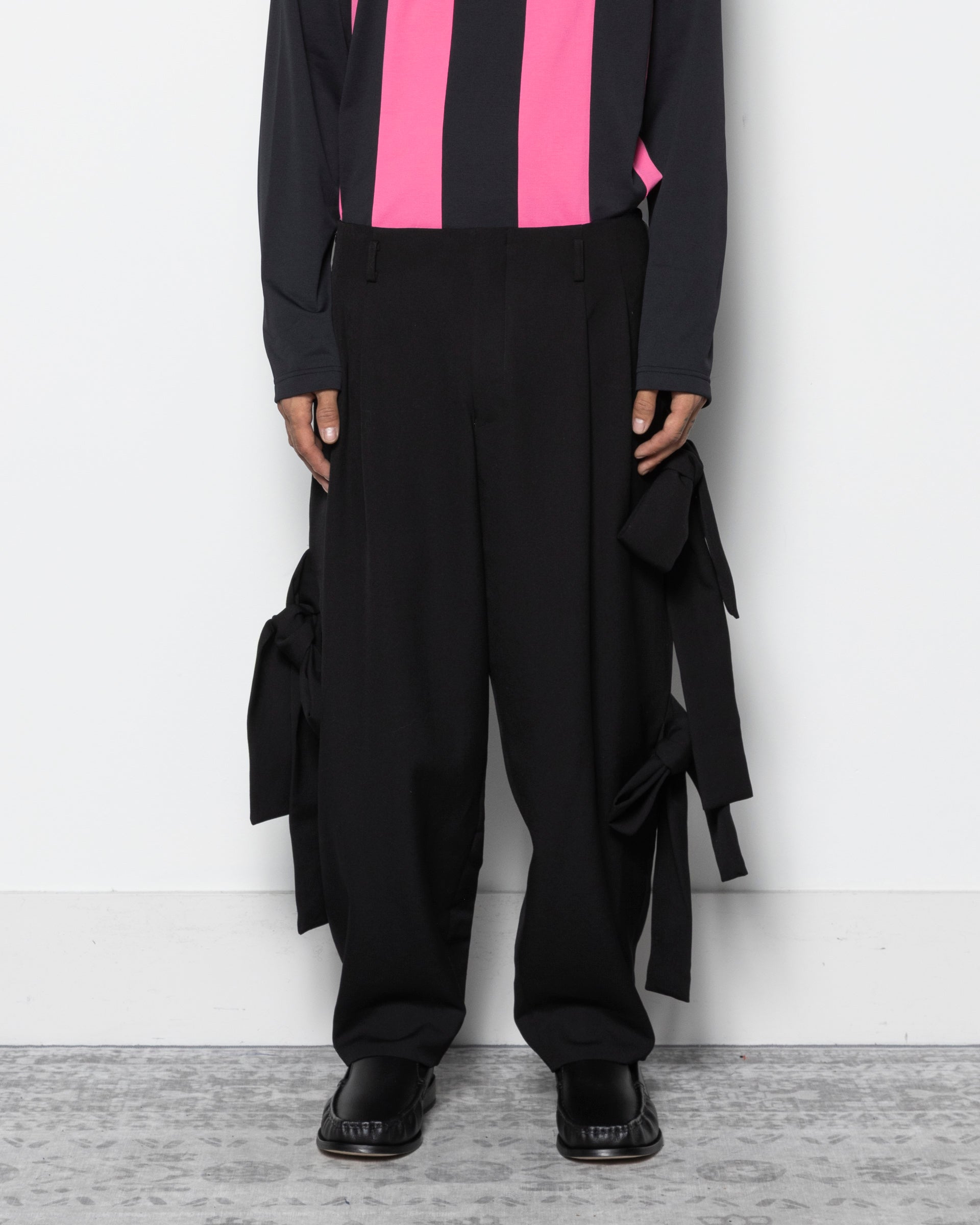 Bow Tied Trousers in Black
