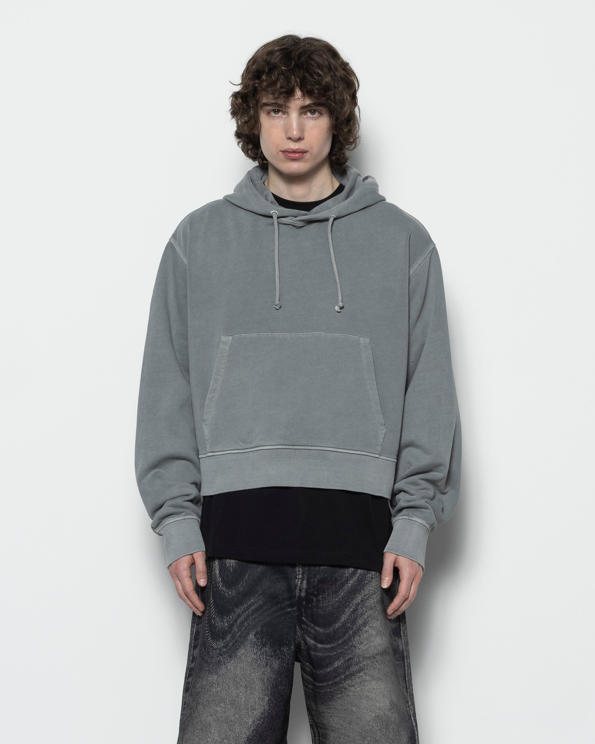 Mineral Dye Hoodie in Grey