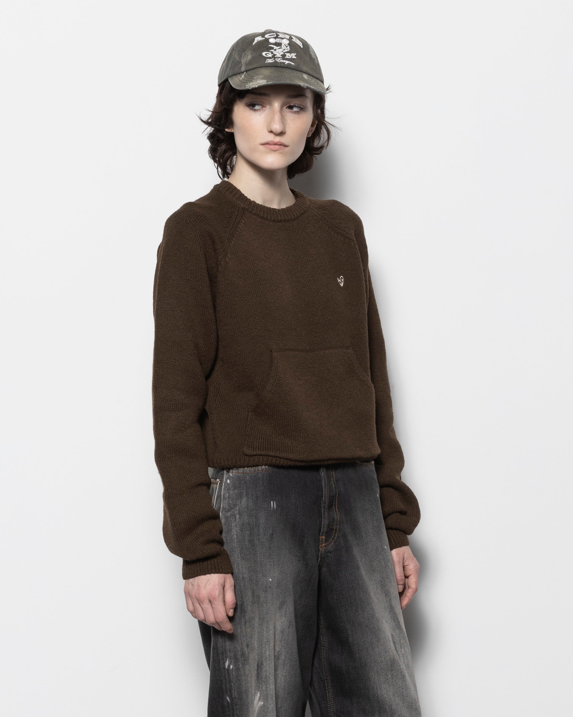 Crewneck Jumper in Brown