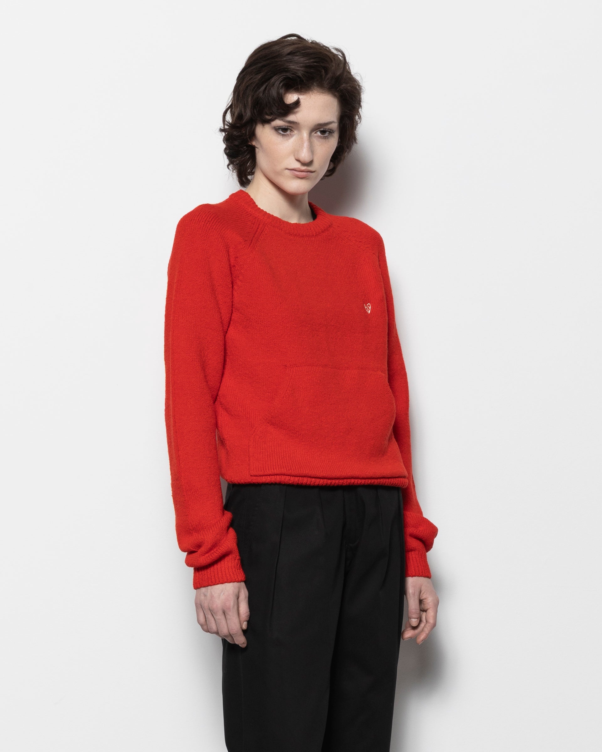 Crewneck Jumper in Red