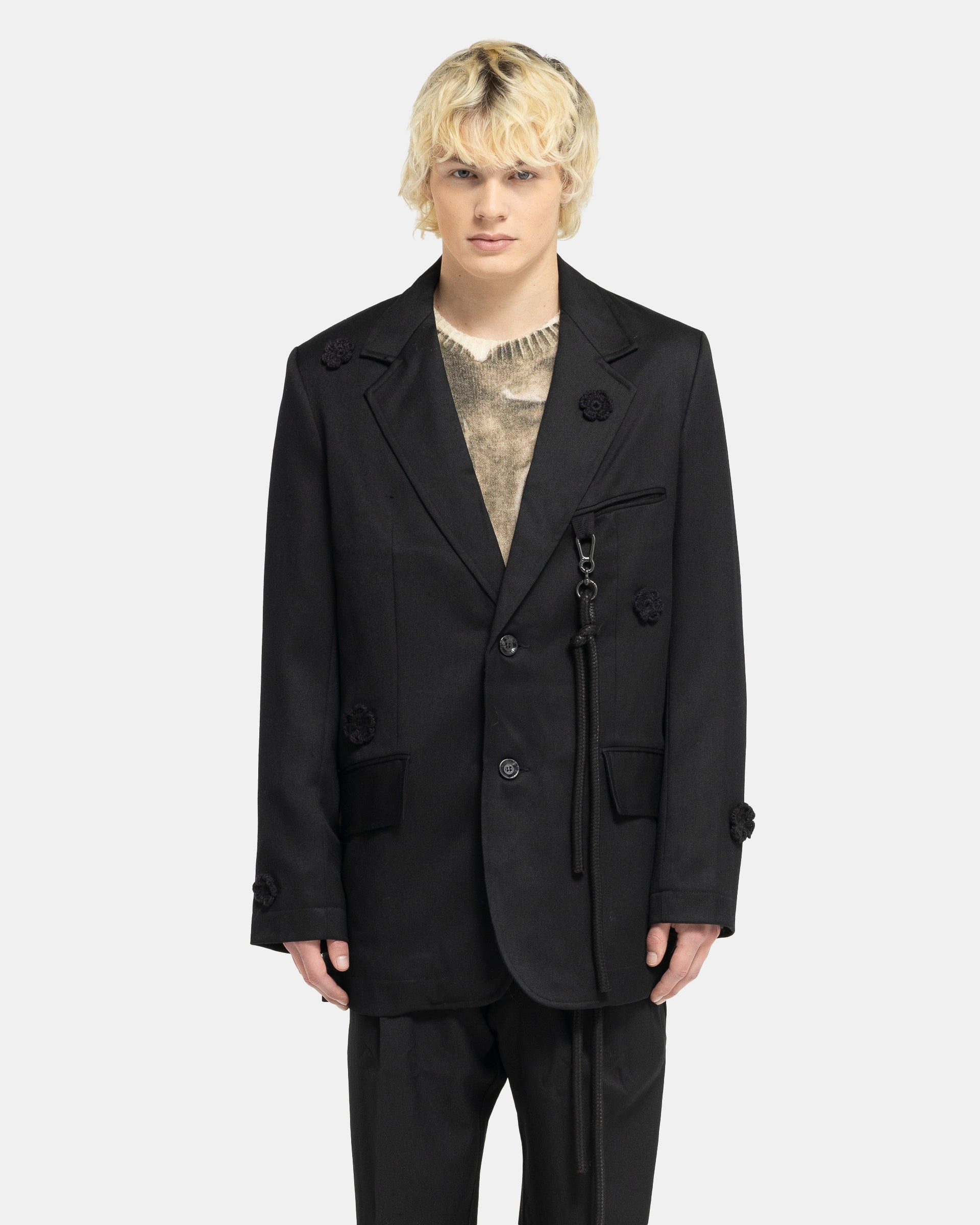 Song for the Mute "Daisy" Oversized Blazer in Black