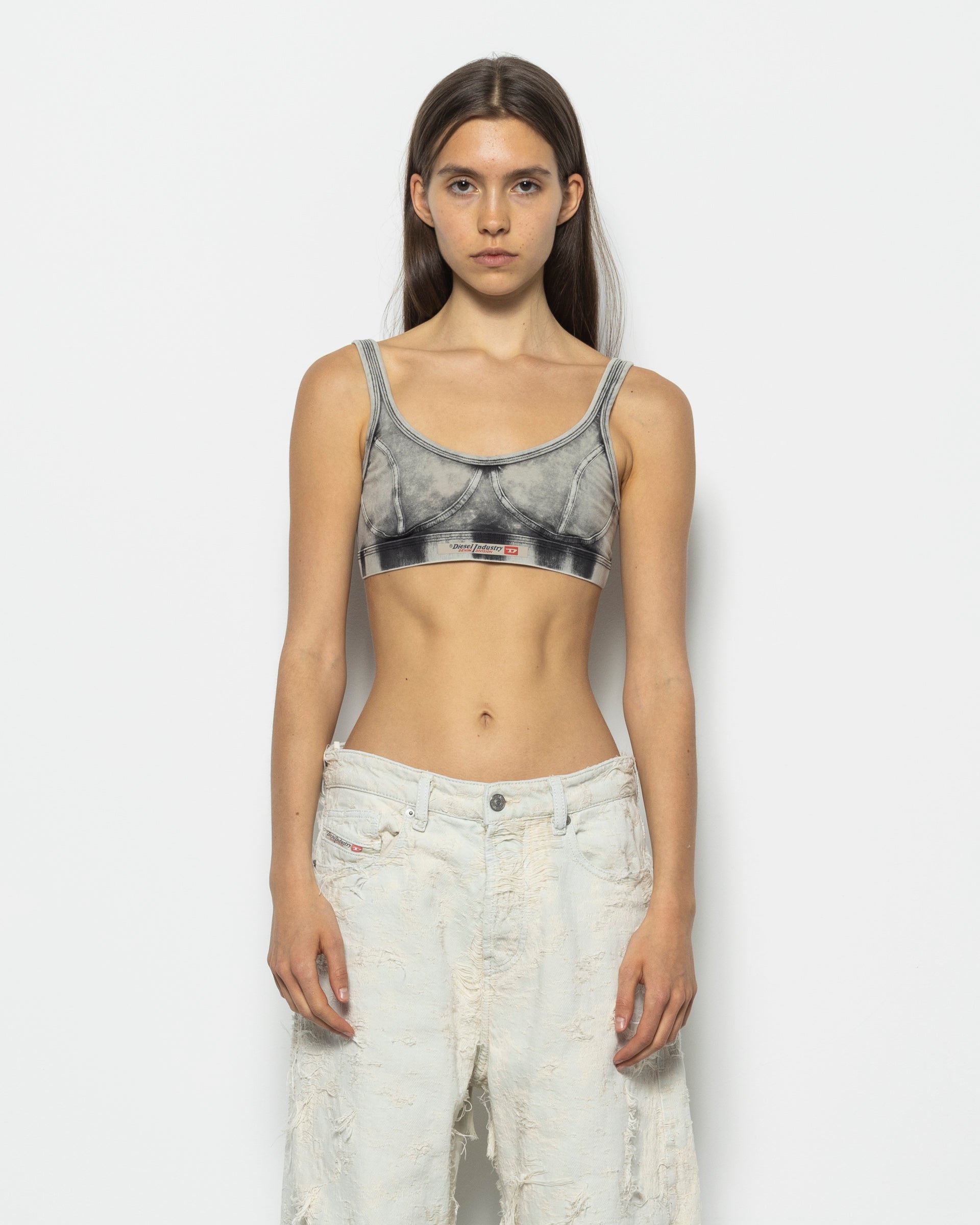 KASSIE Bra in Black Denim Effect