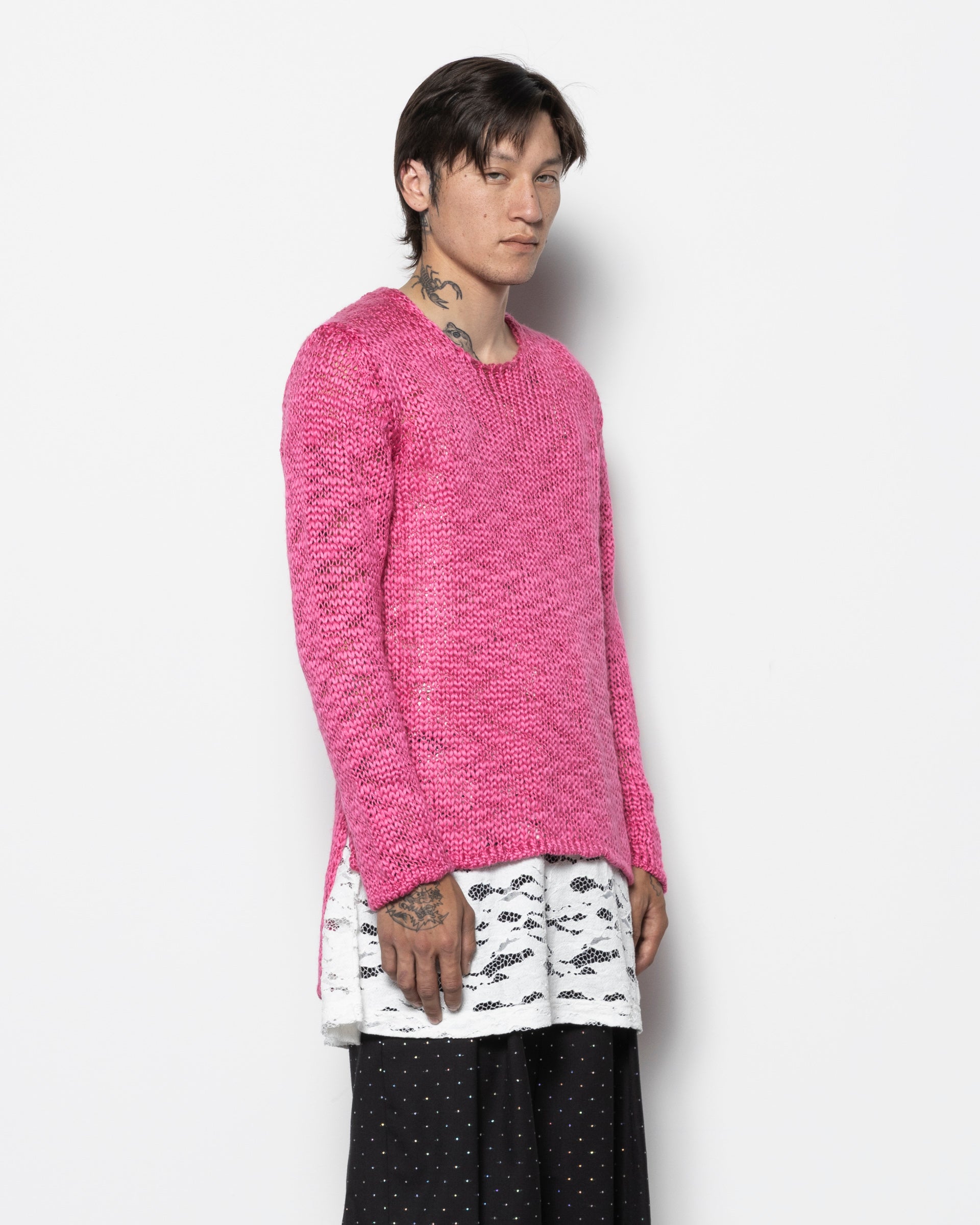 Droptail Sweater in Pink