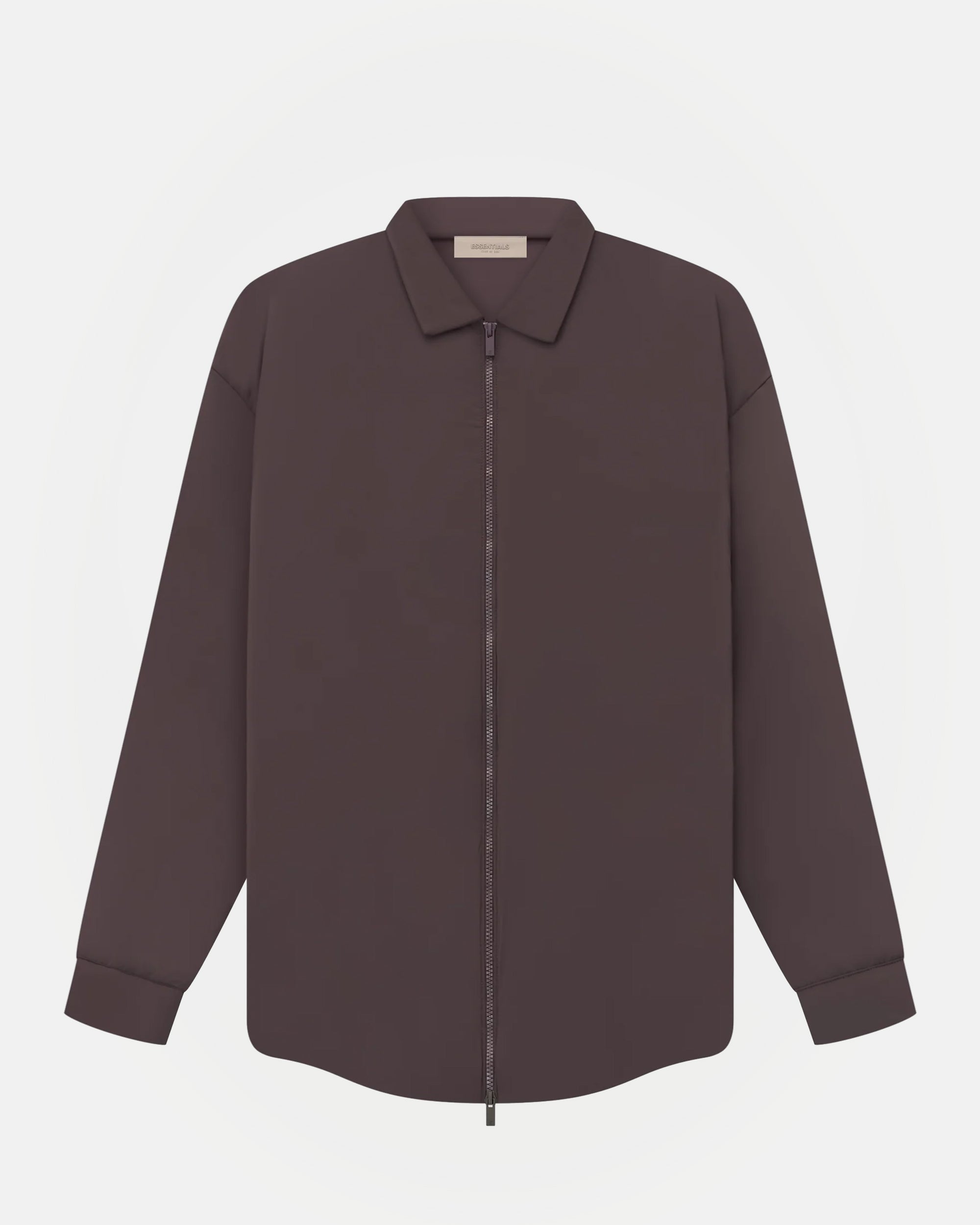 Nylon Filled Shirt in Plum