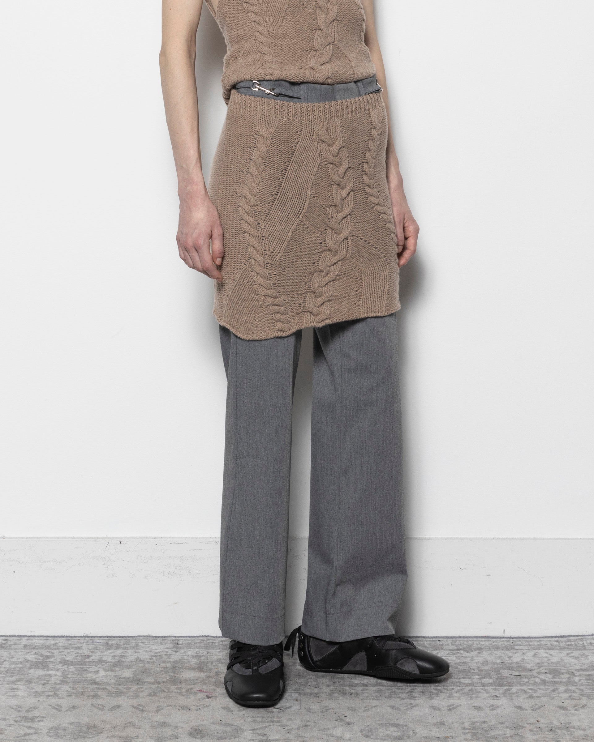 Julita Midi Skirt in Beige