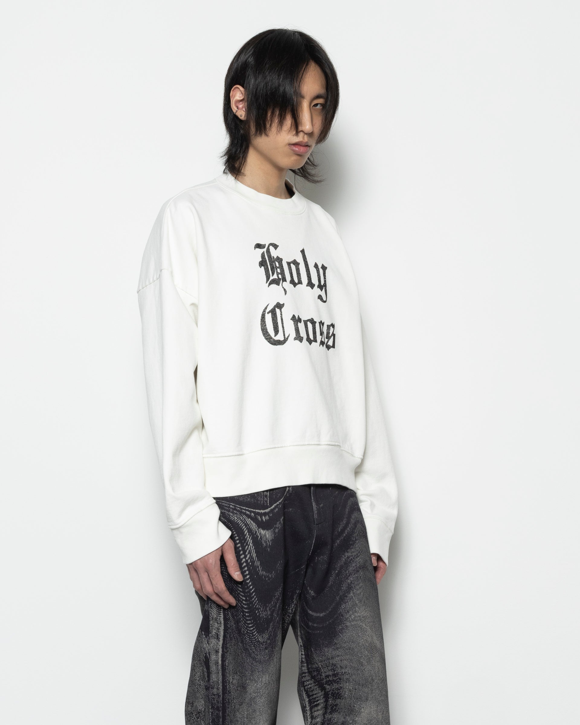 Holy Cross Crewneck in Off-White