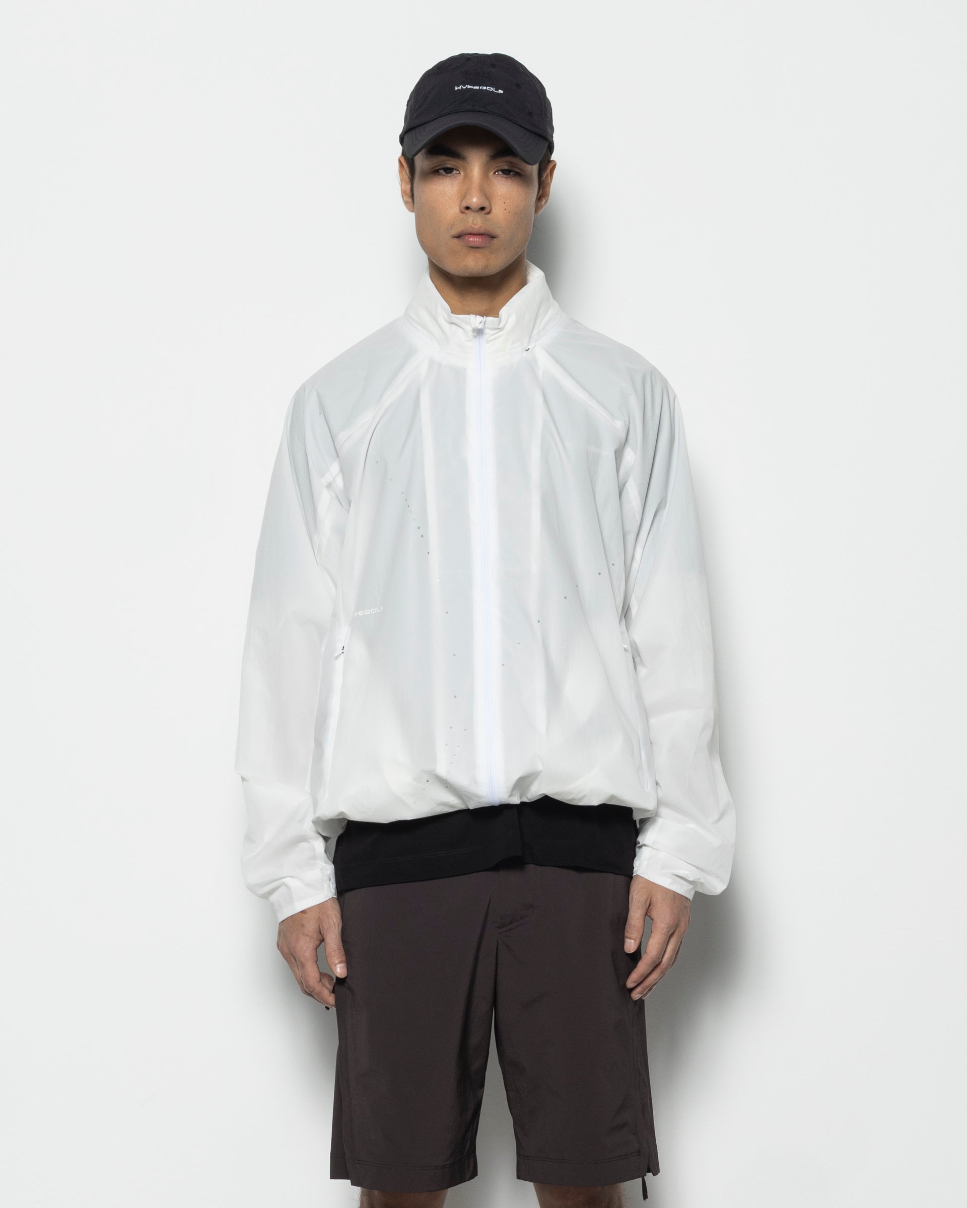 PAF Perforated Windbreaker in White
