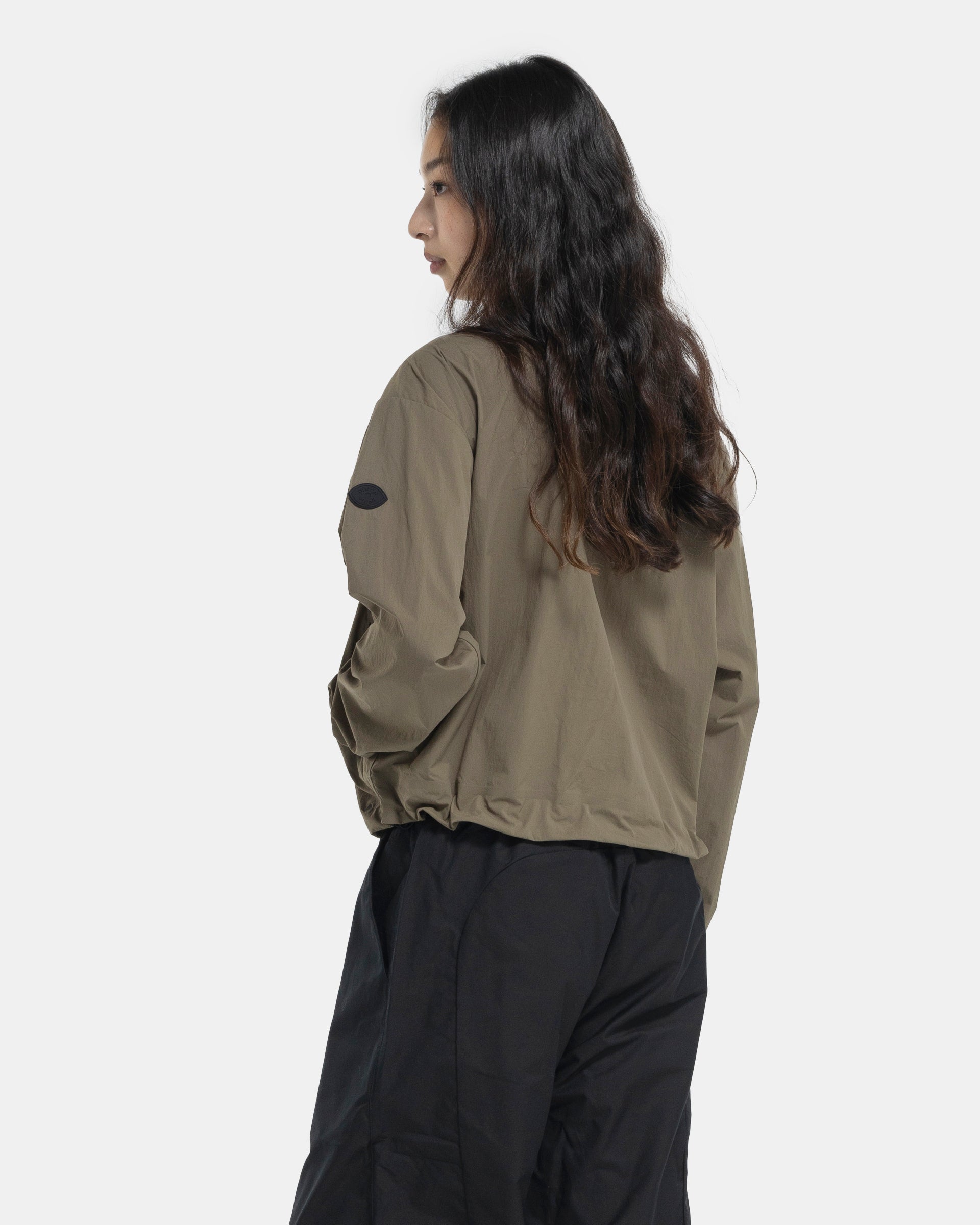 Cropped Recycled DWR Jacket in Vetiver