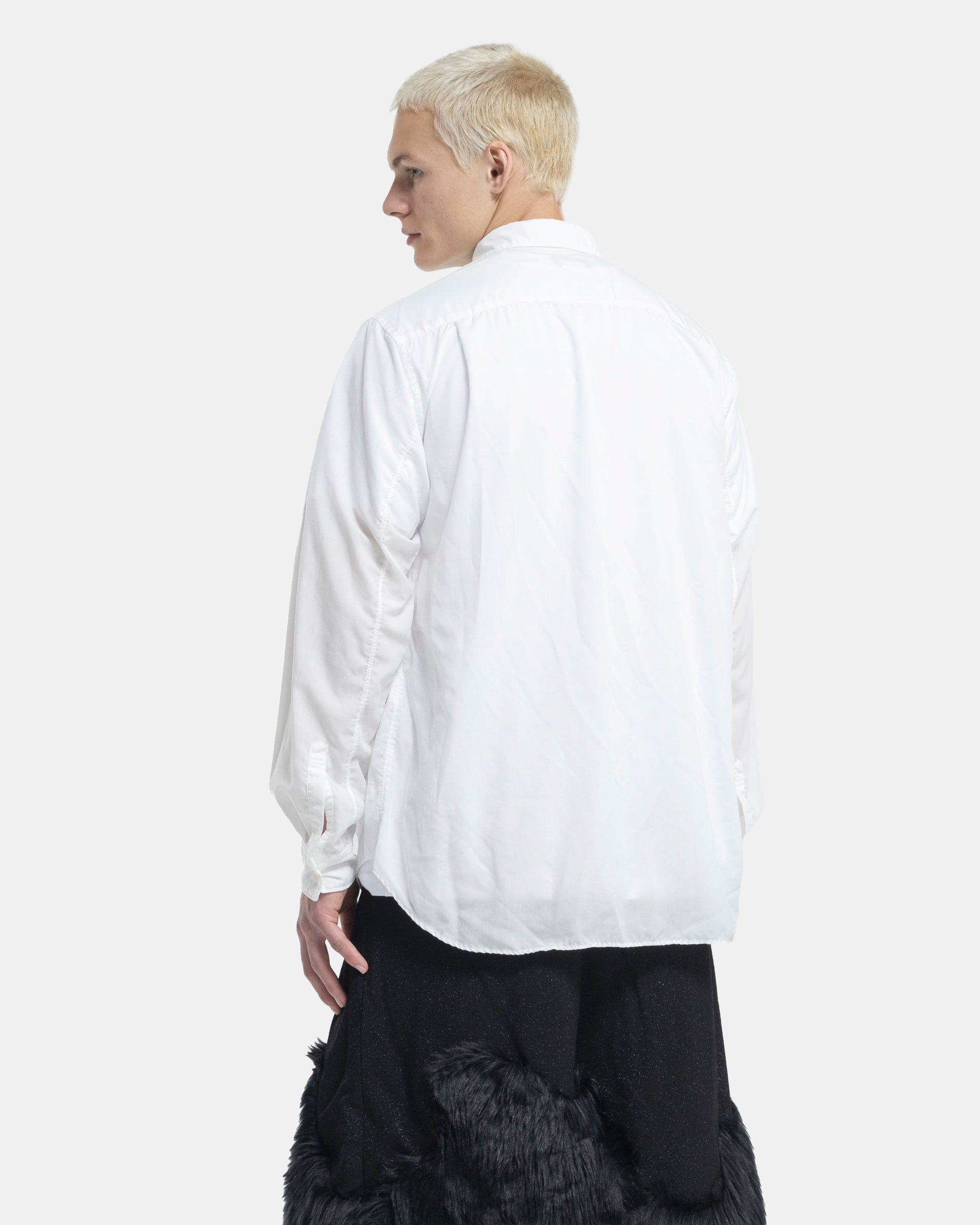 Asymmetric Seam Shirt in White