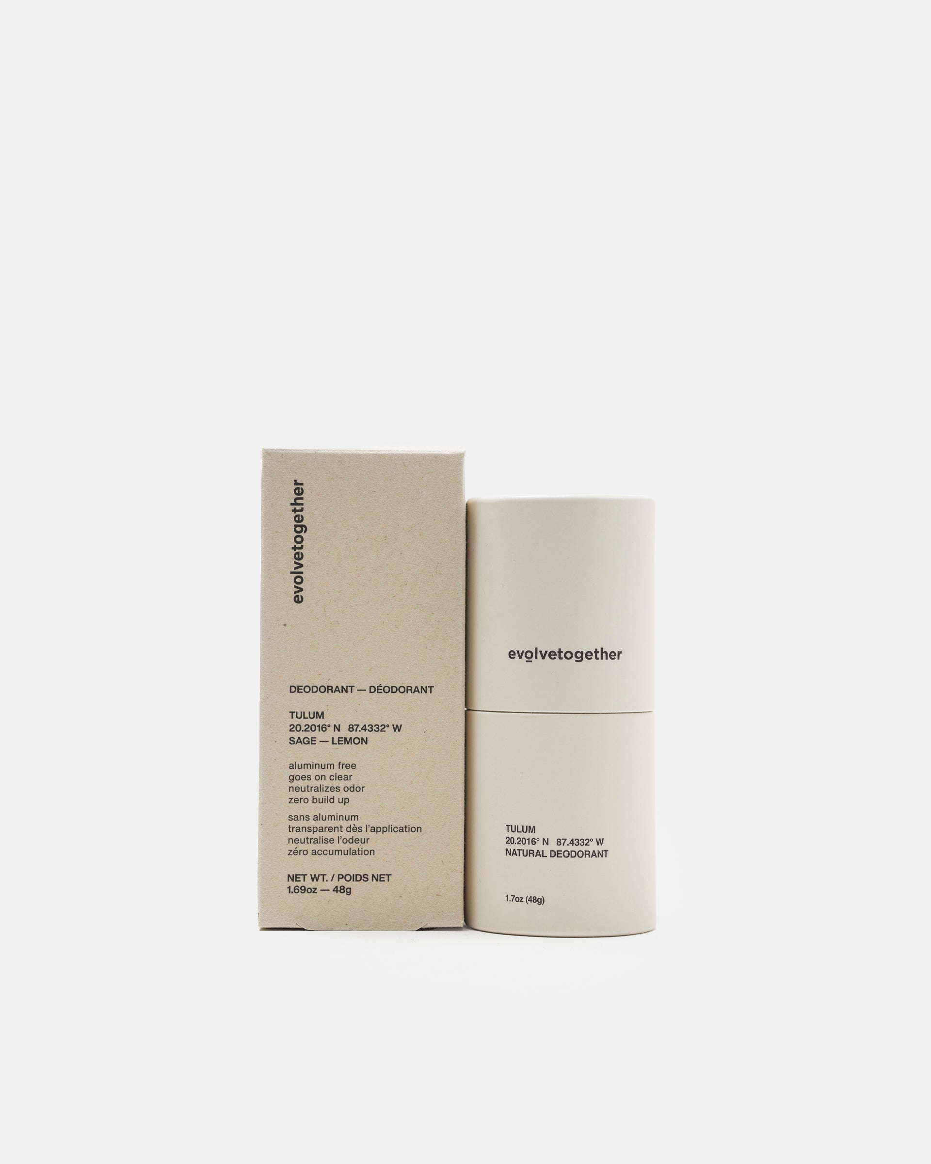 Evolve Together Tulum Deodorant with box Roden Gray