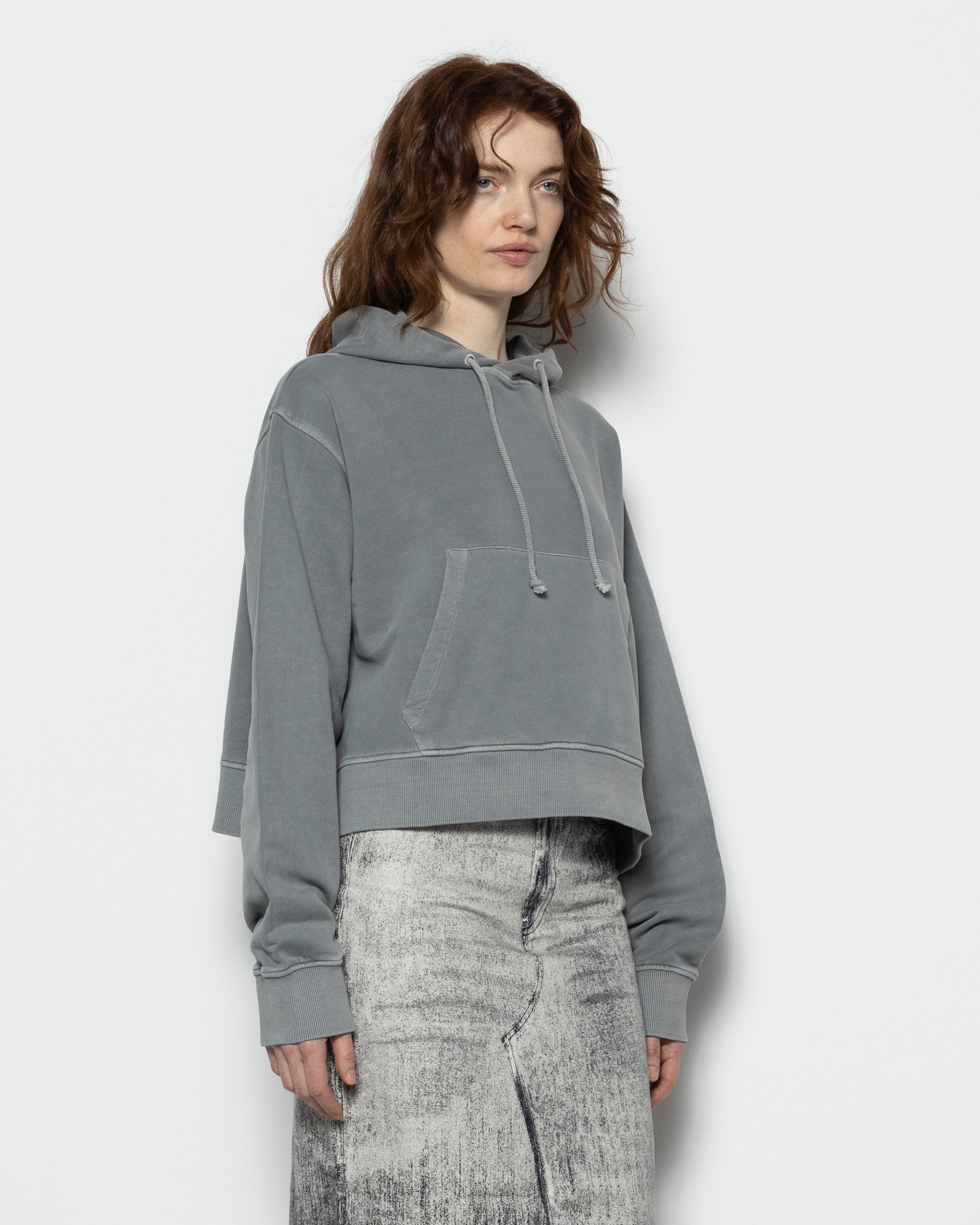 Mineral Dye Hoodie in Grey