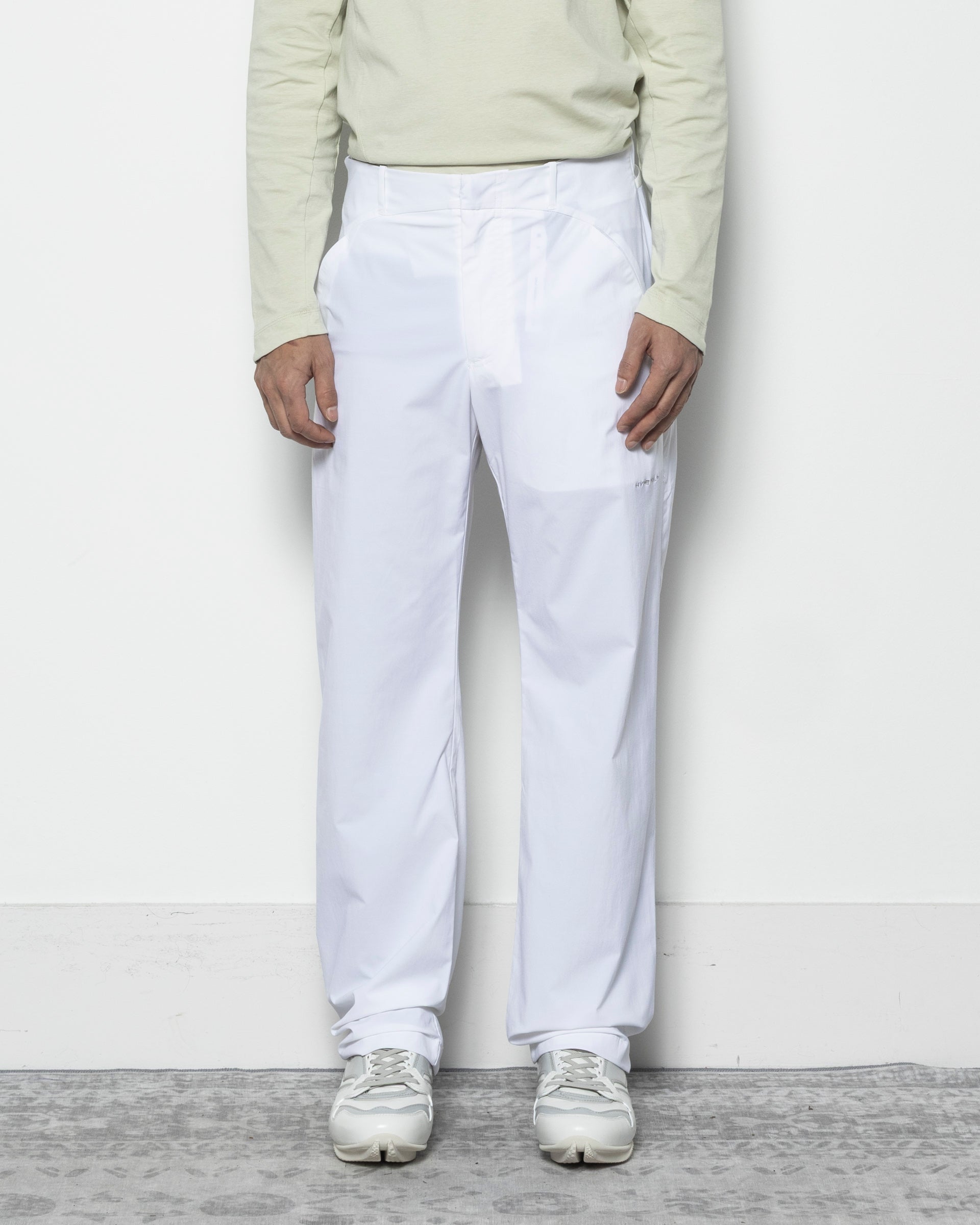 PAF Woven Straight Pants in White