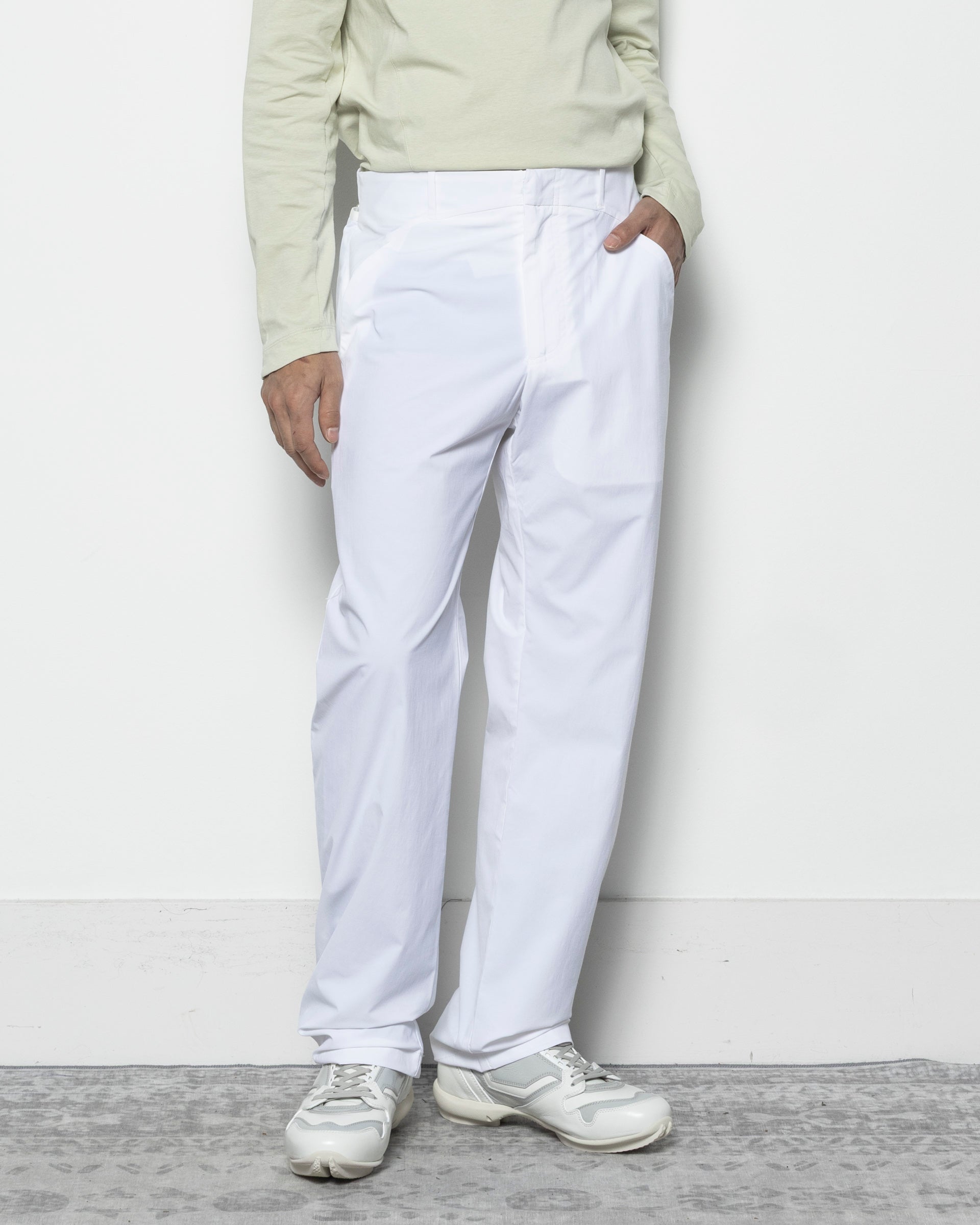 PAF Woven Straight Pants in White