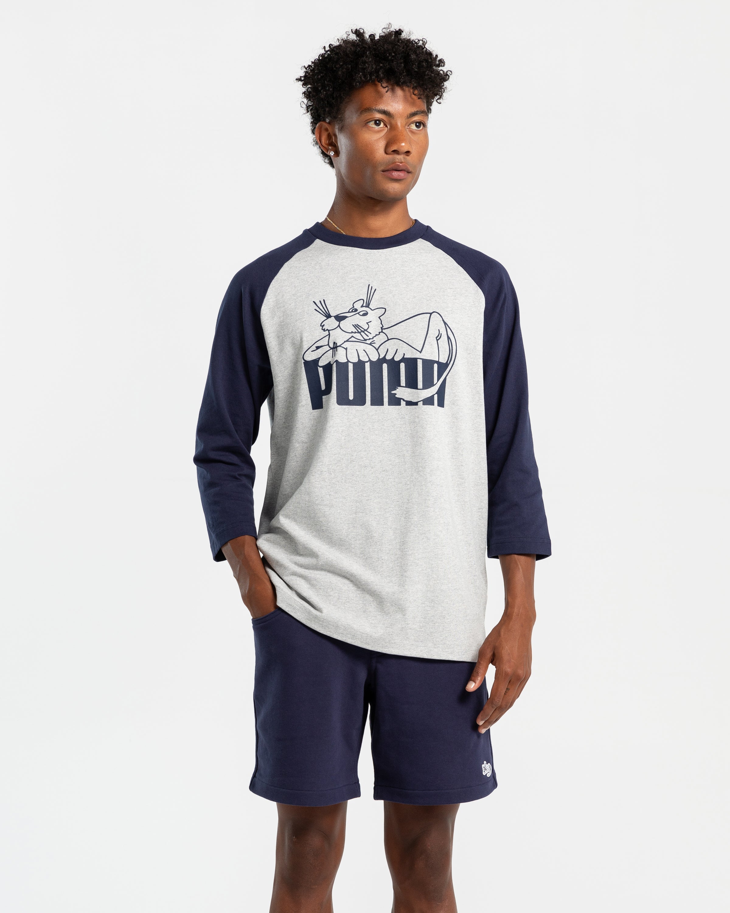 Puma x Noah Raglan Longsleeve in Blue