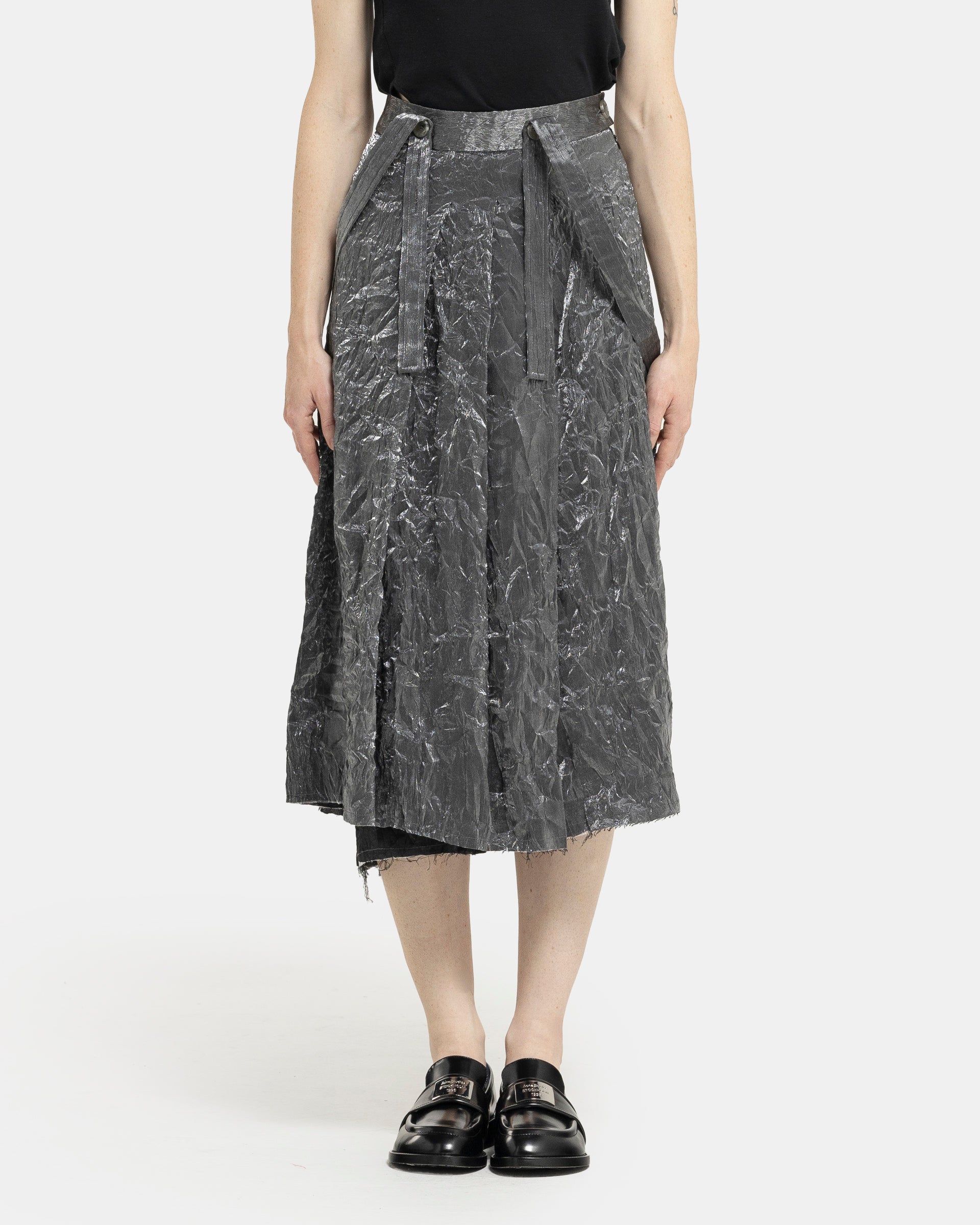Song for the Mute Pleated Skirt in Silver