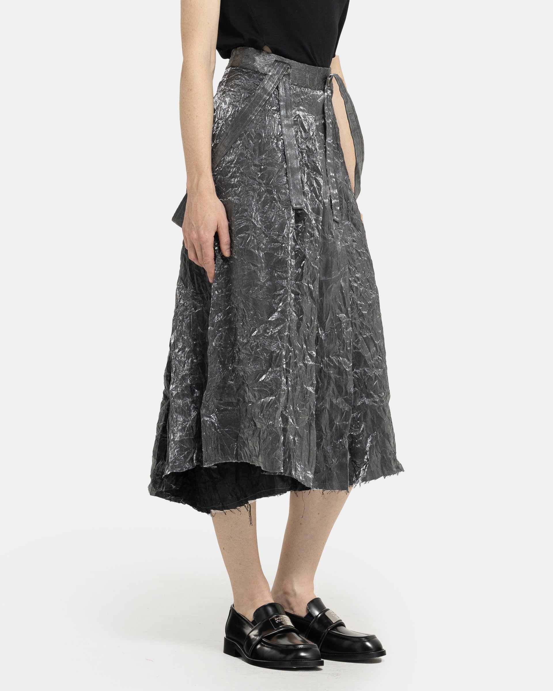 Song for the Mute Pleated Skirt in Silver