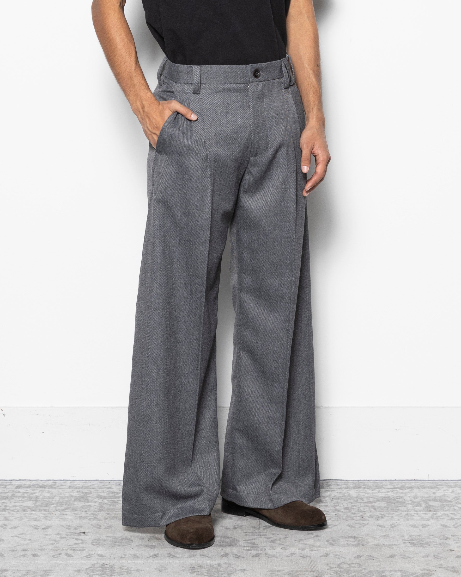 Quill Pen Tailored Trouser in Grey