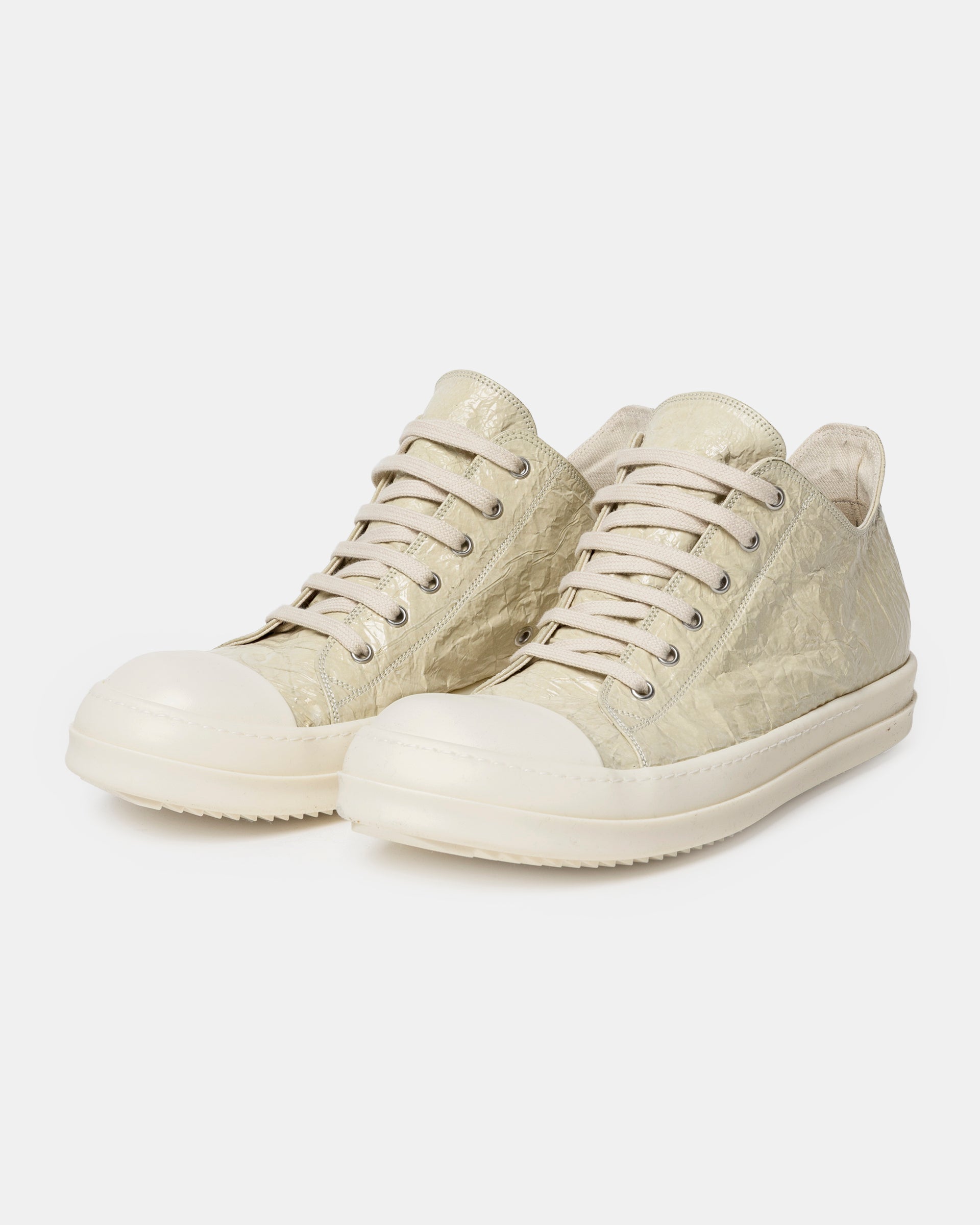 Denim Low Sneakers in Parchment/Milk