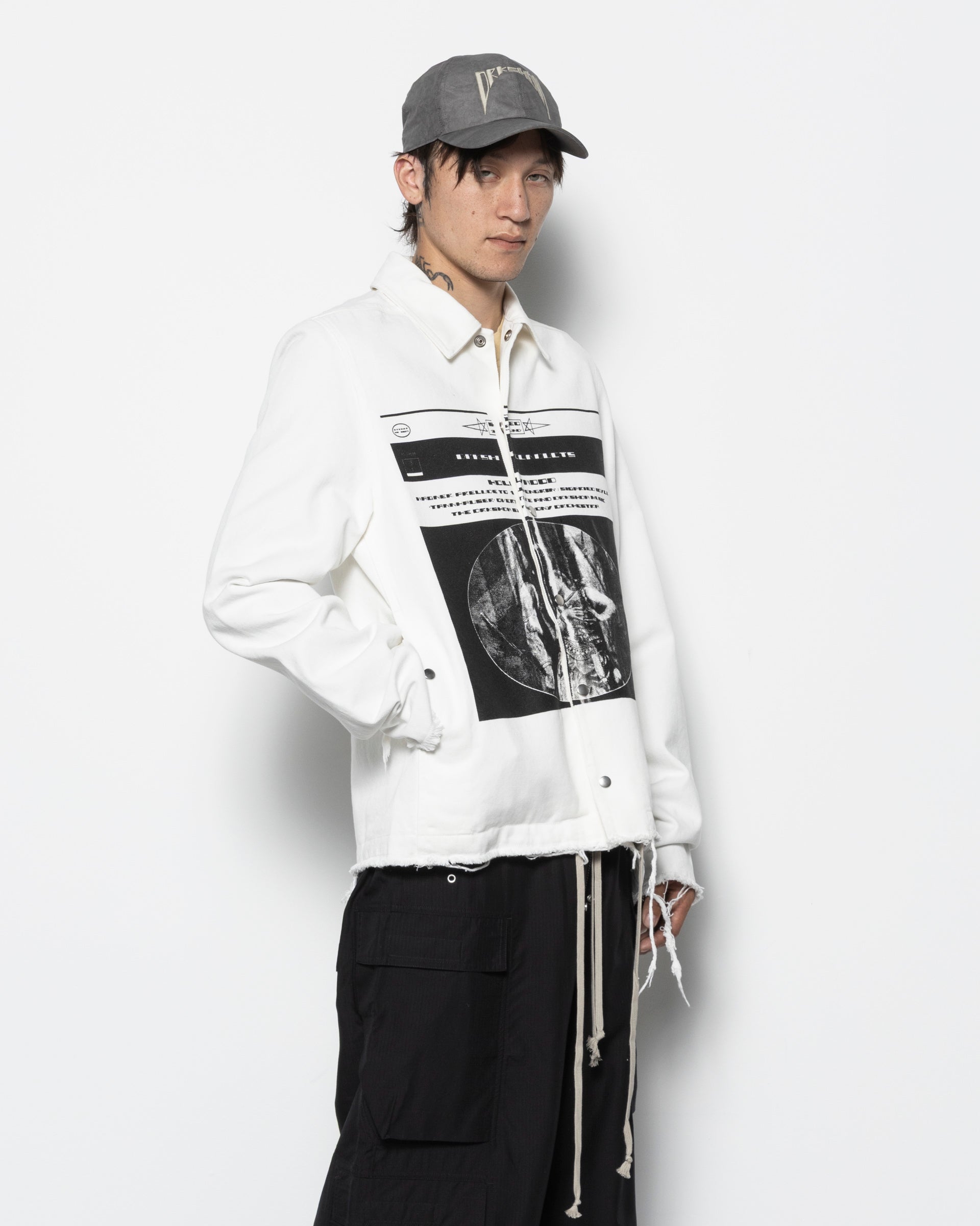 Snapfront Denim Jacket in Milk