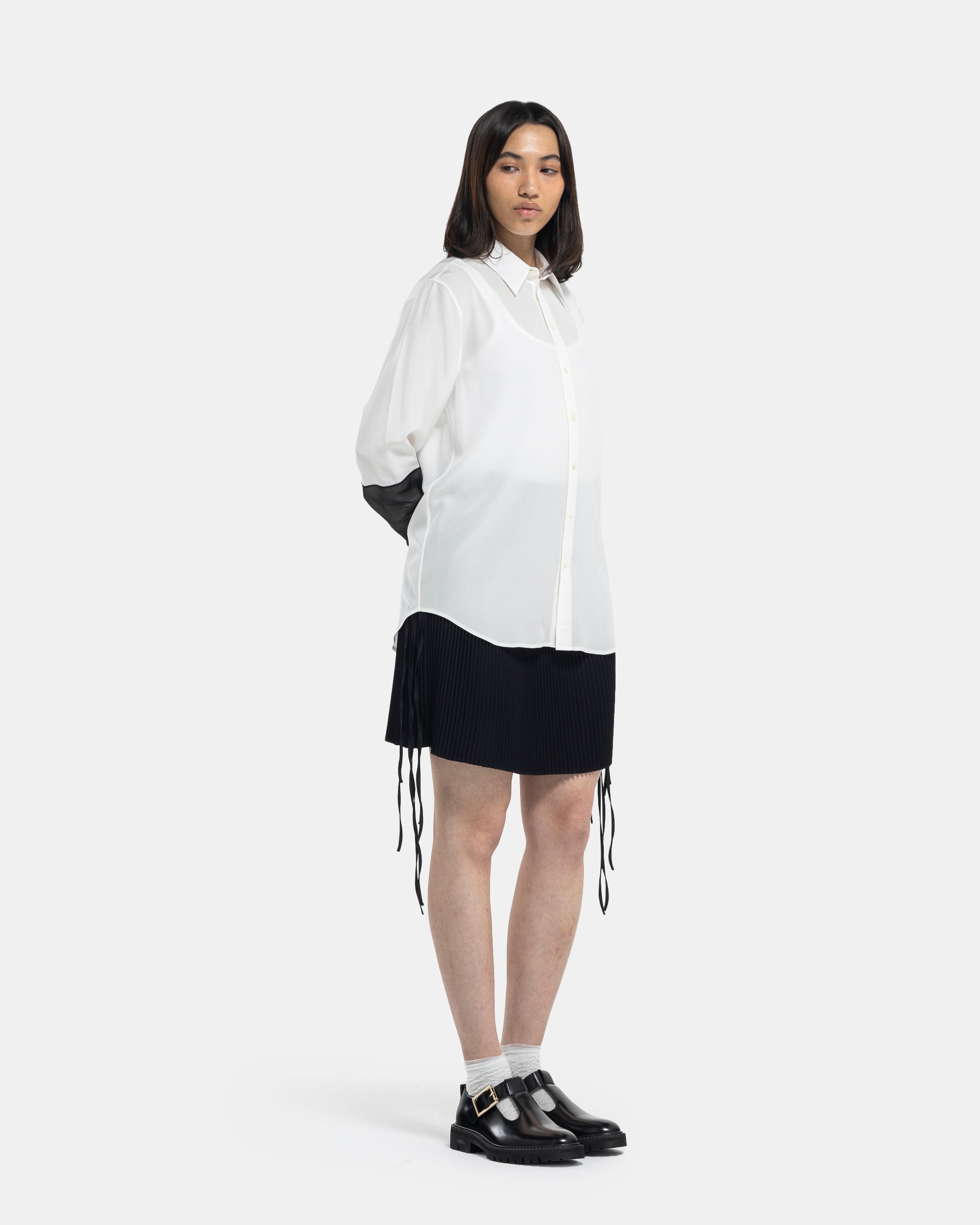 Combo Relaxed Shirt in White and Black