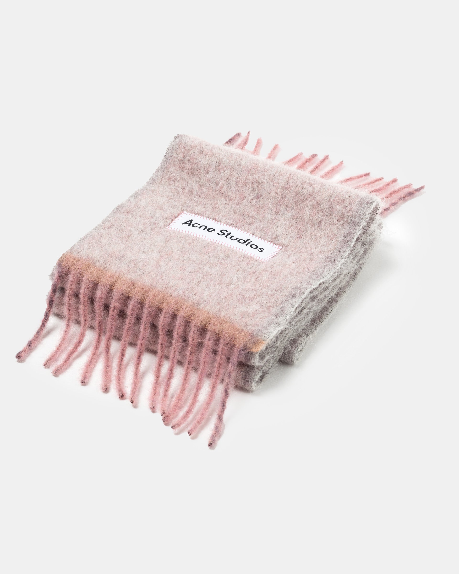 Wool Mohair Scarf in Dusty Pink