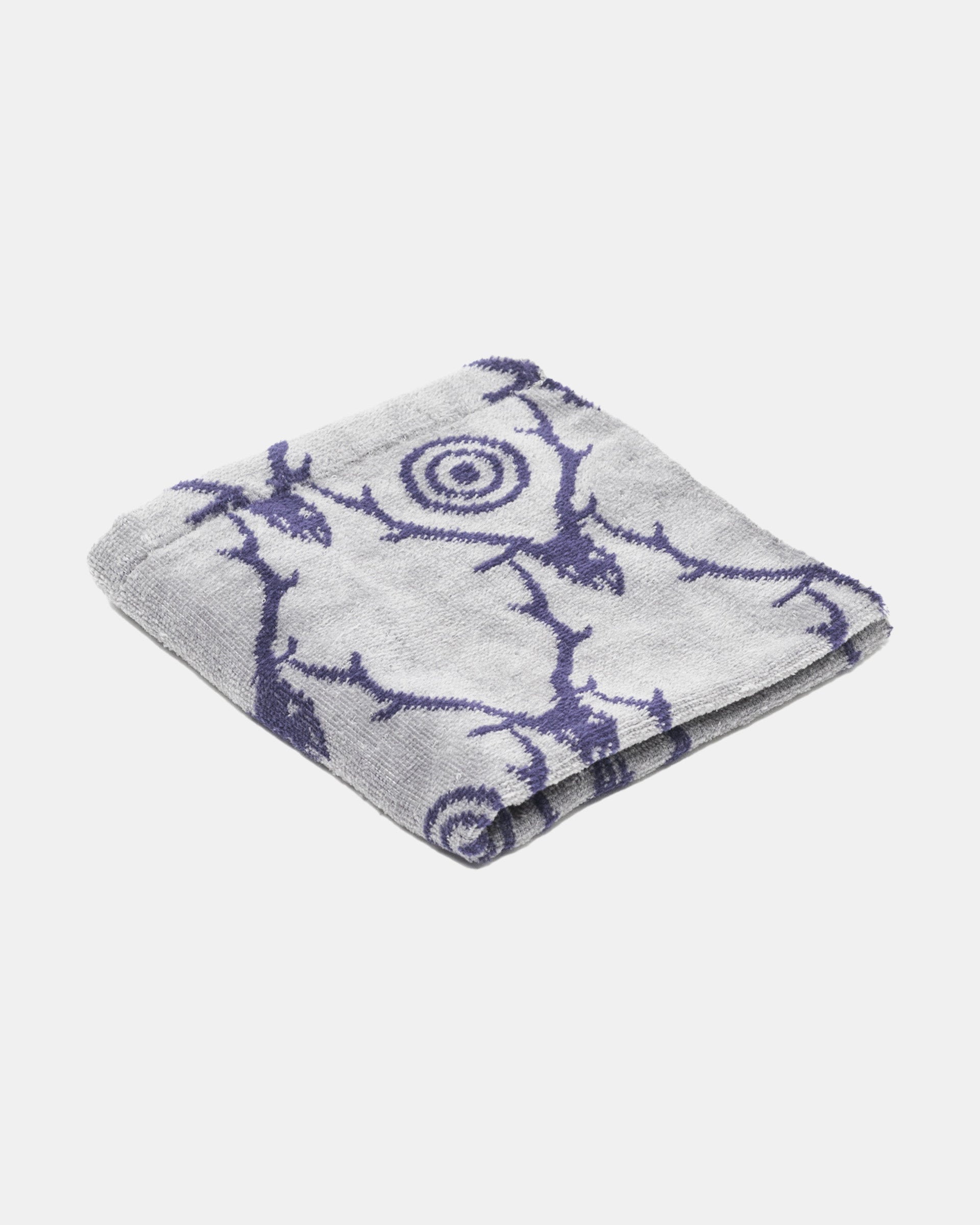 Wash Towel in Grey and Purple