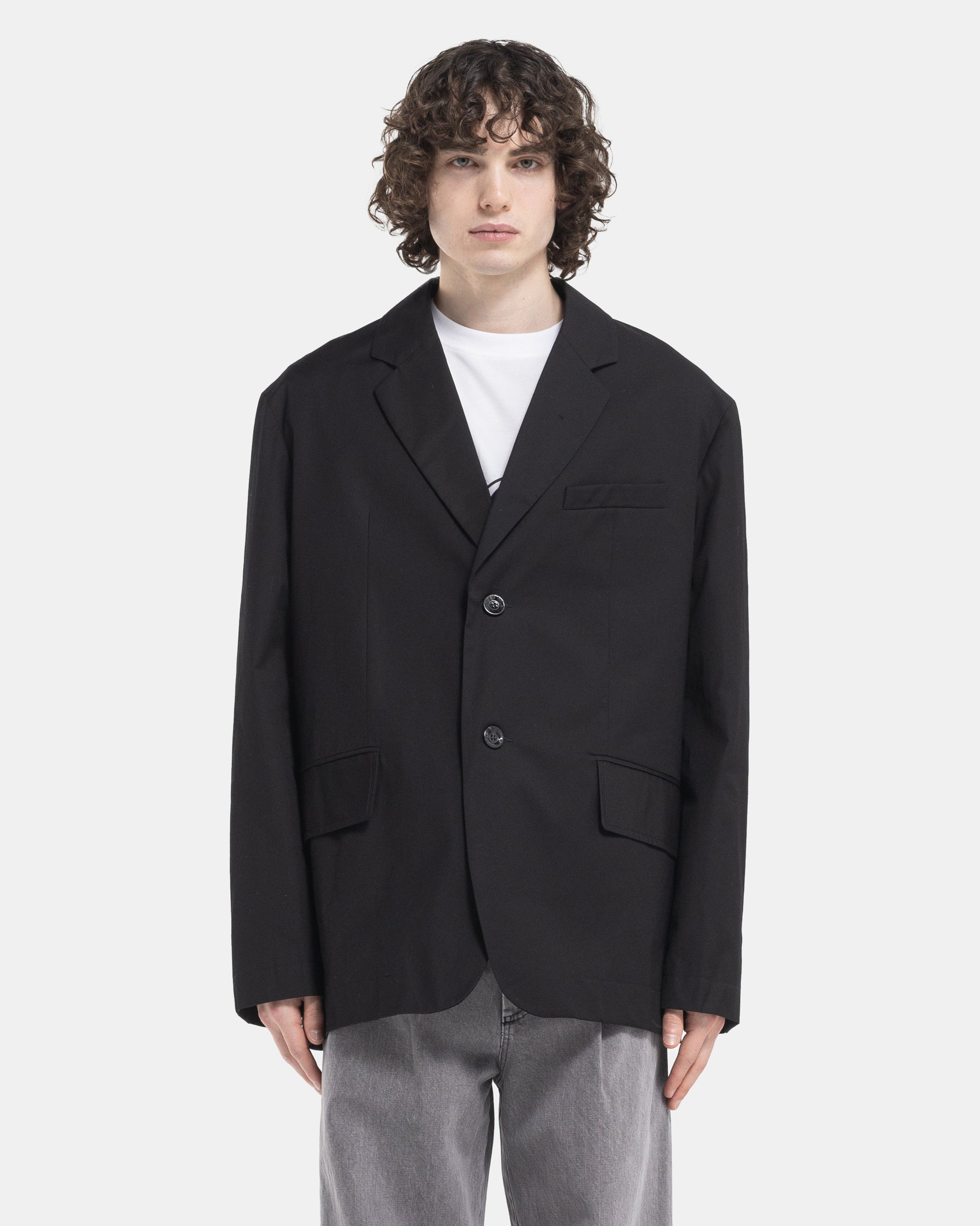 Song For The Mute Square Blazer in Black