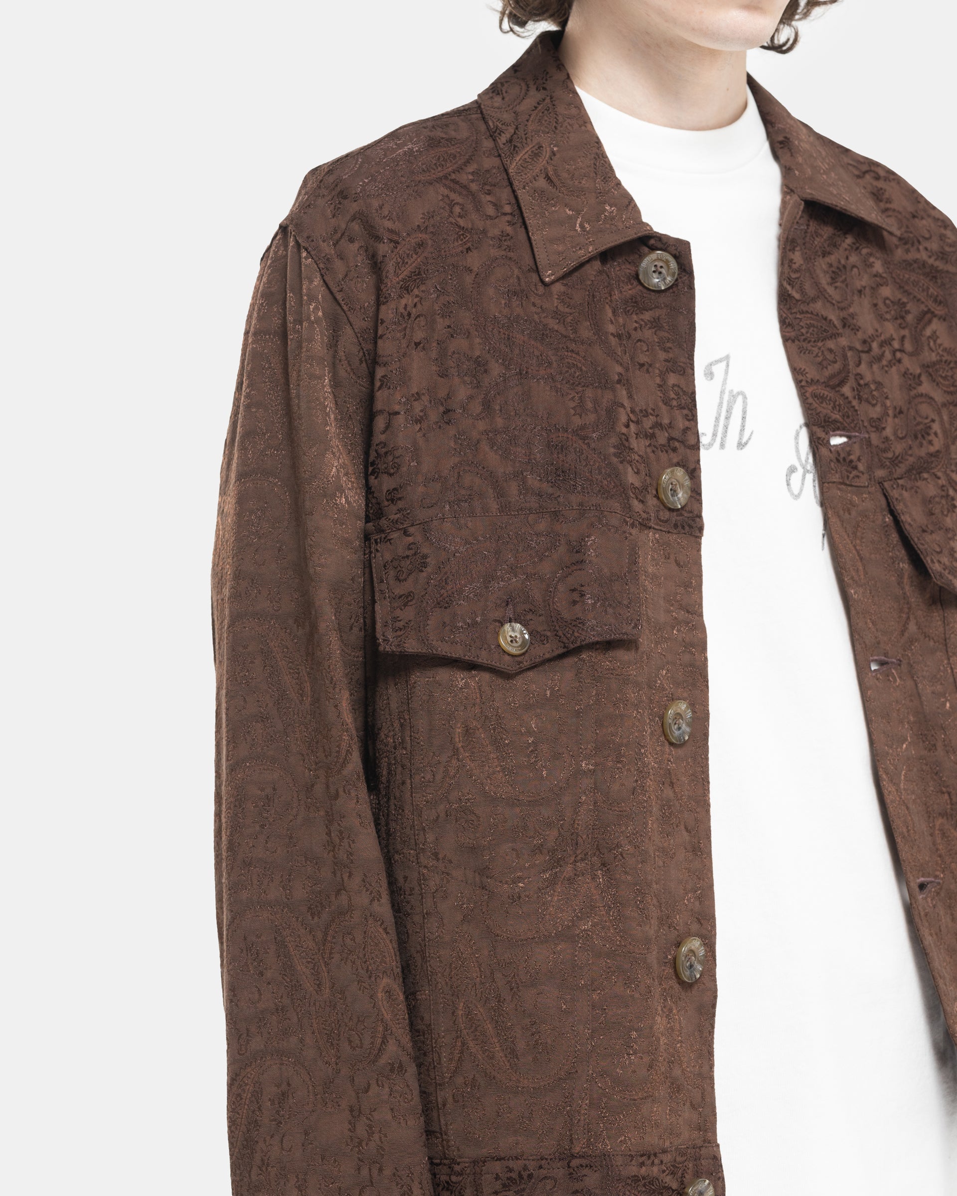 Worker Jacket in Brown Detail