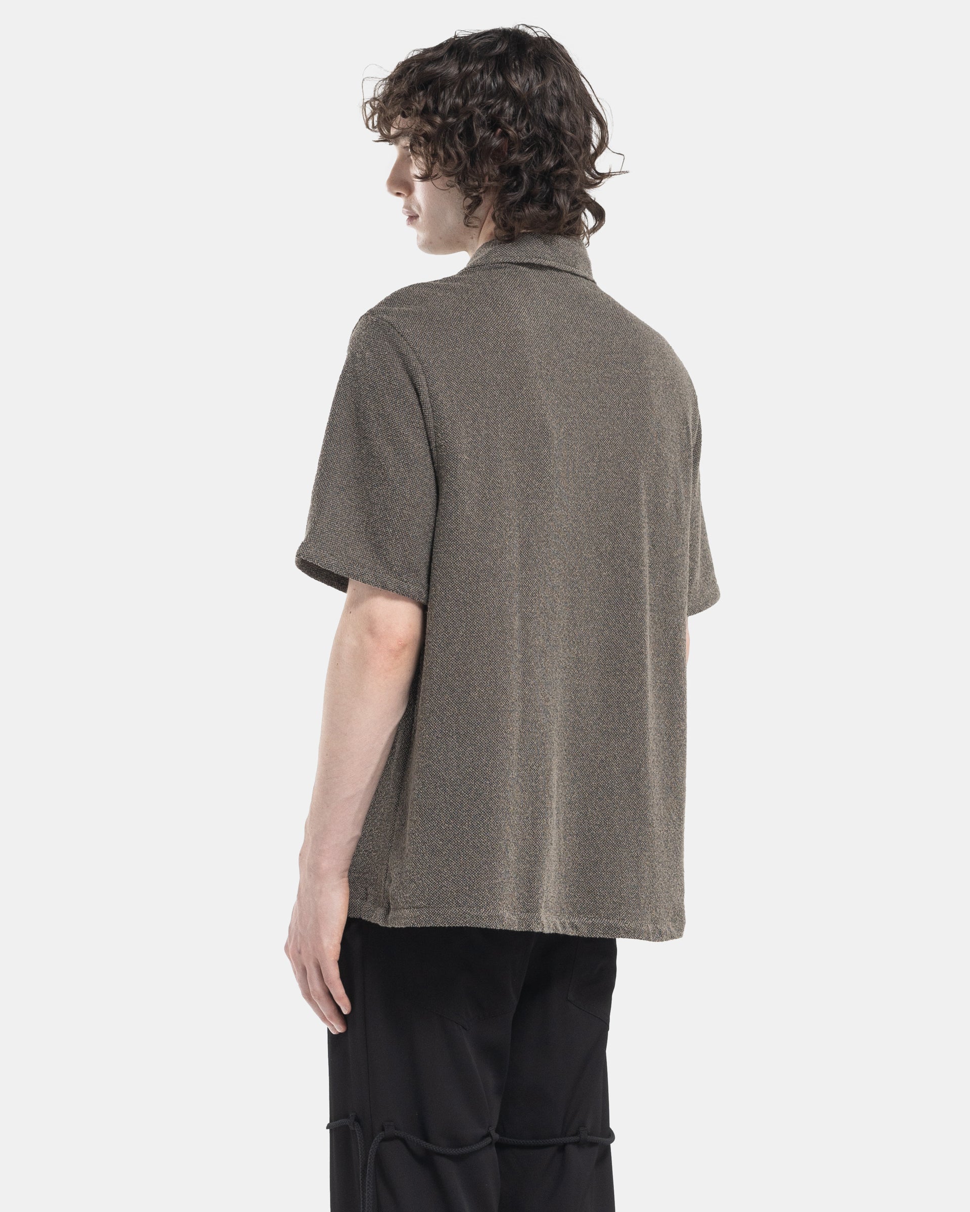 Our Legacy Box Shirt Shortsleeve in Muck Boucle