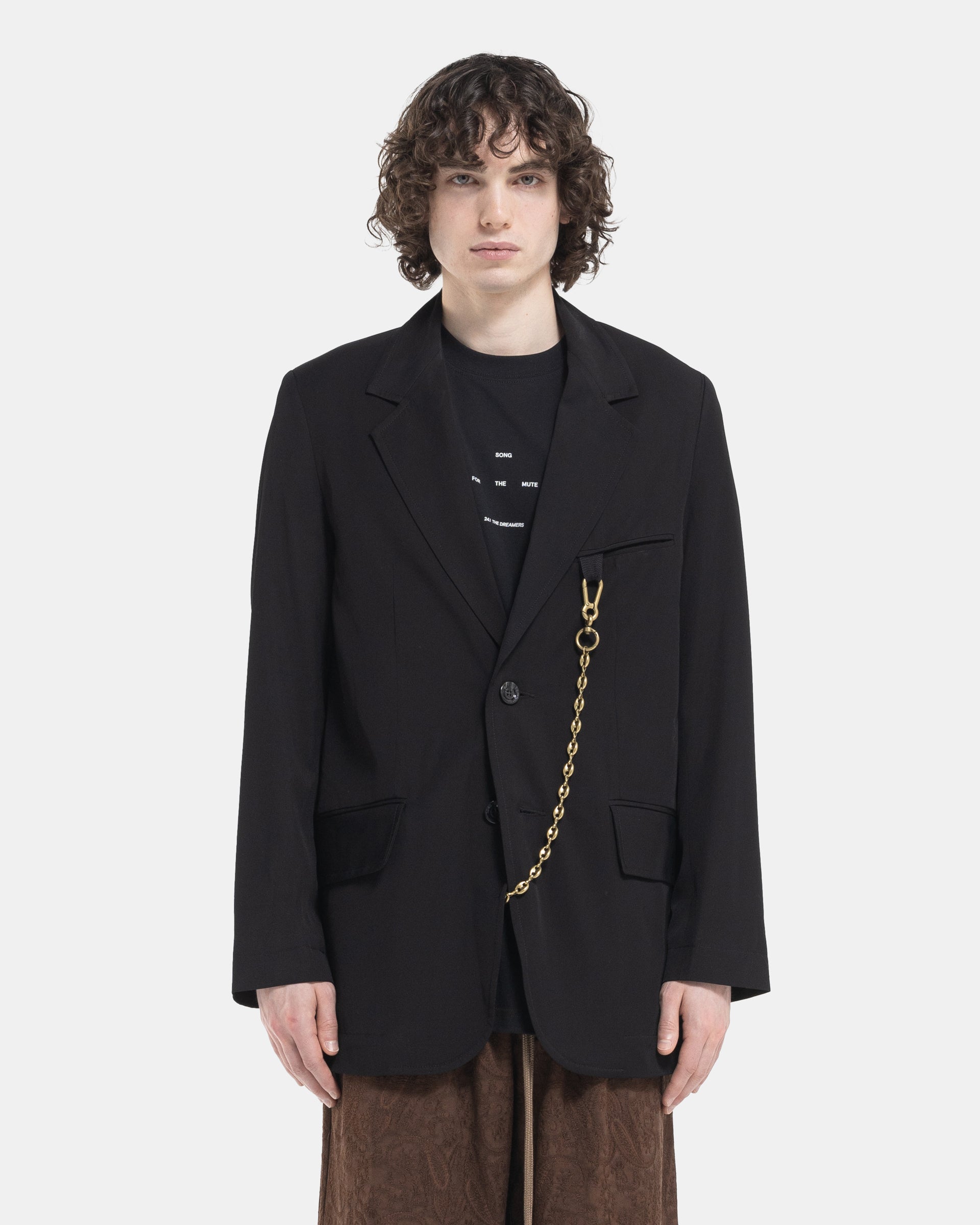 Song For The Mute Oversized Blazer in Black 