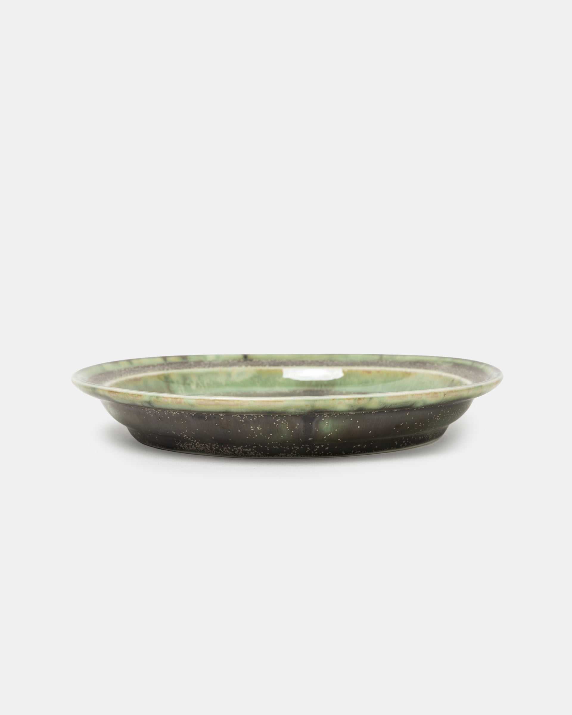 01 Plate in Green and Sepia