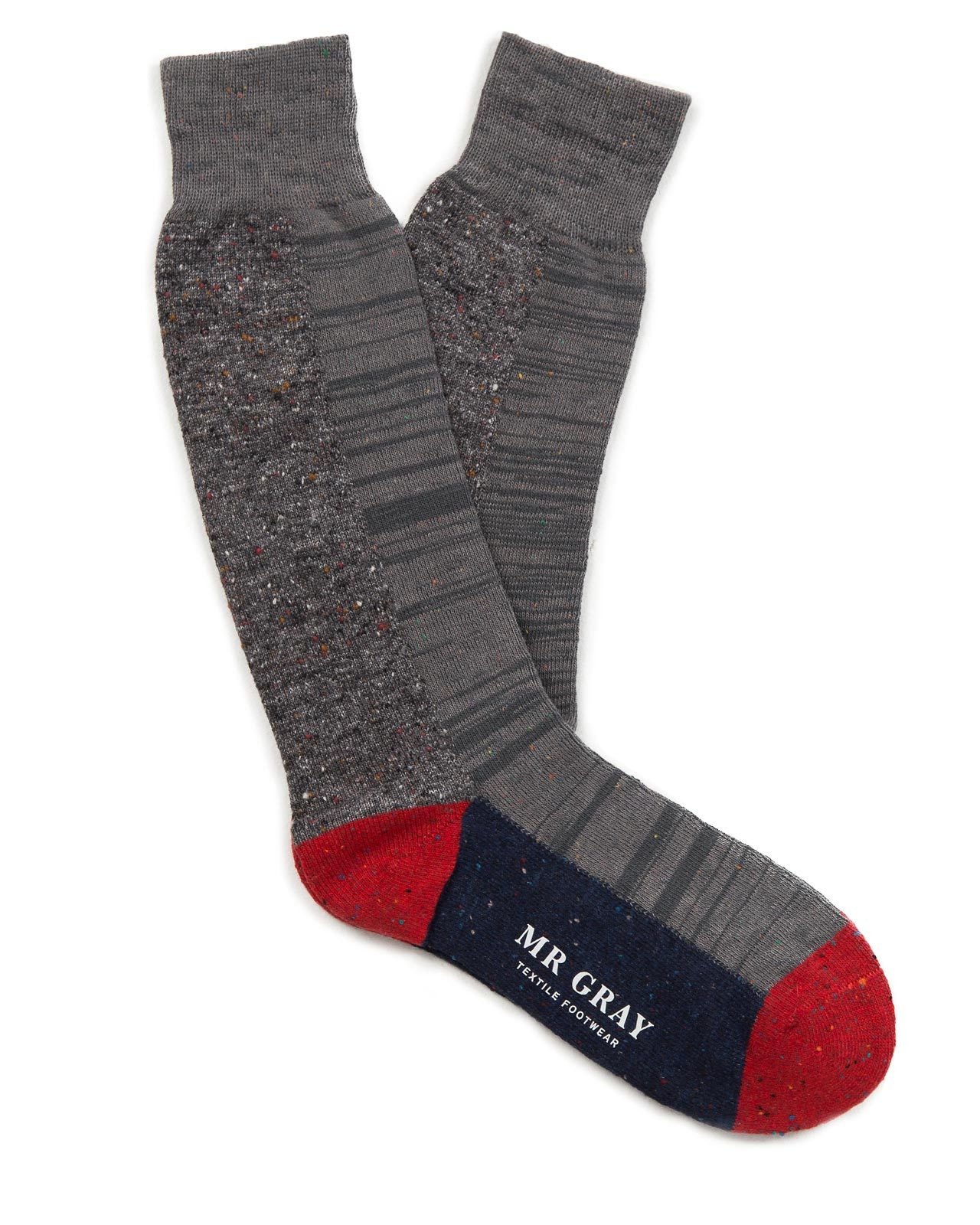Slub Nep Colour Block Sock