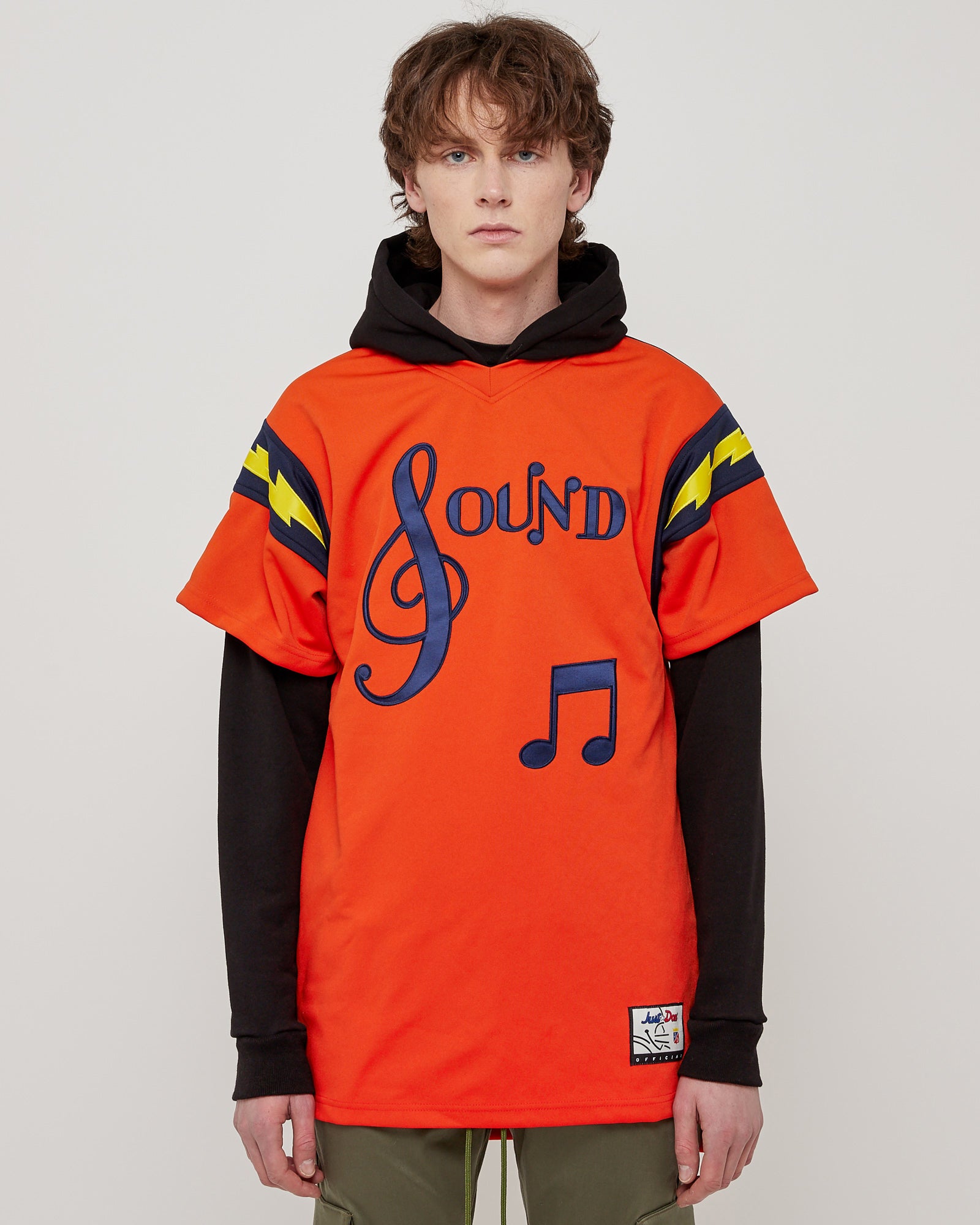 The Sound Football Jersey Hoodie in Orange