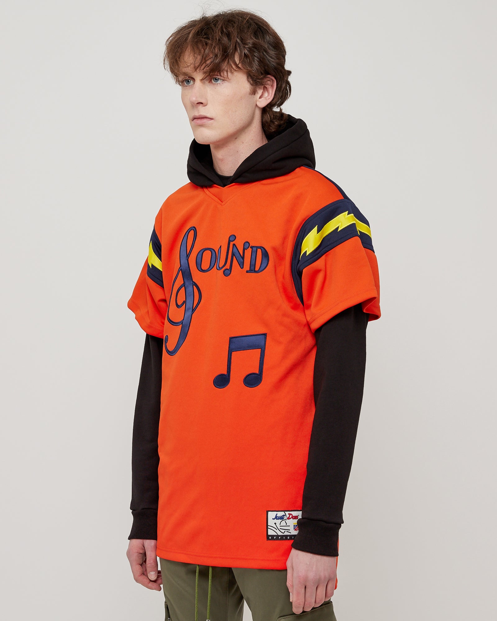 The Sound Football Jersey Hoodie in Orange