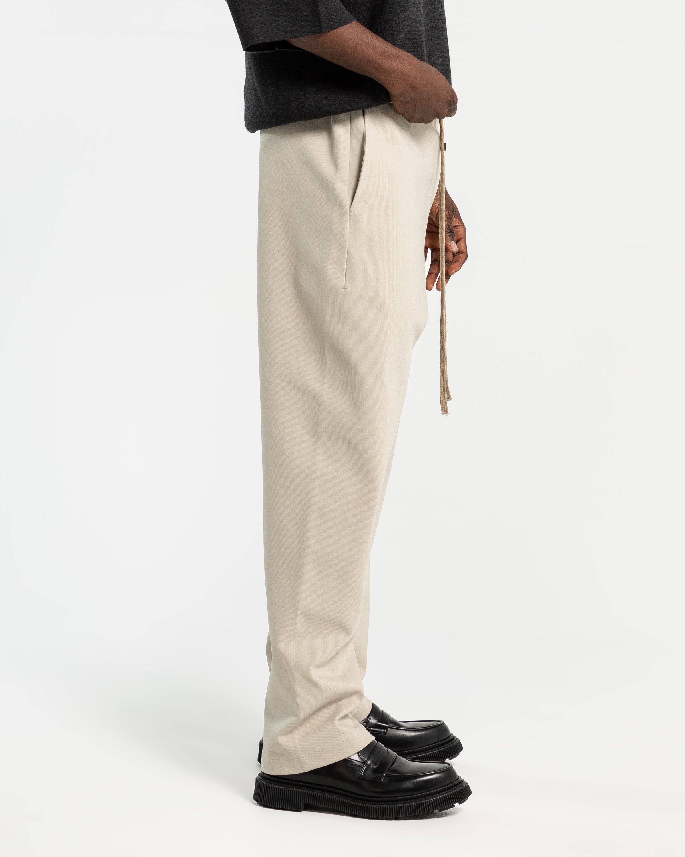 Viscose Tricot Relaxed Pant in Cement