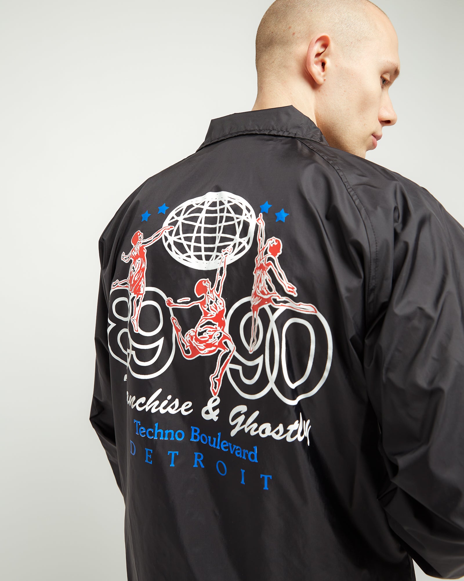 Ghostly x Franchise Coach Jacket in Black