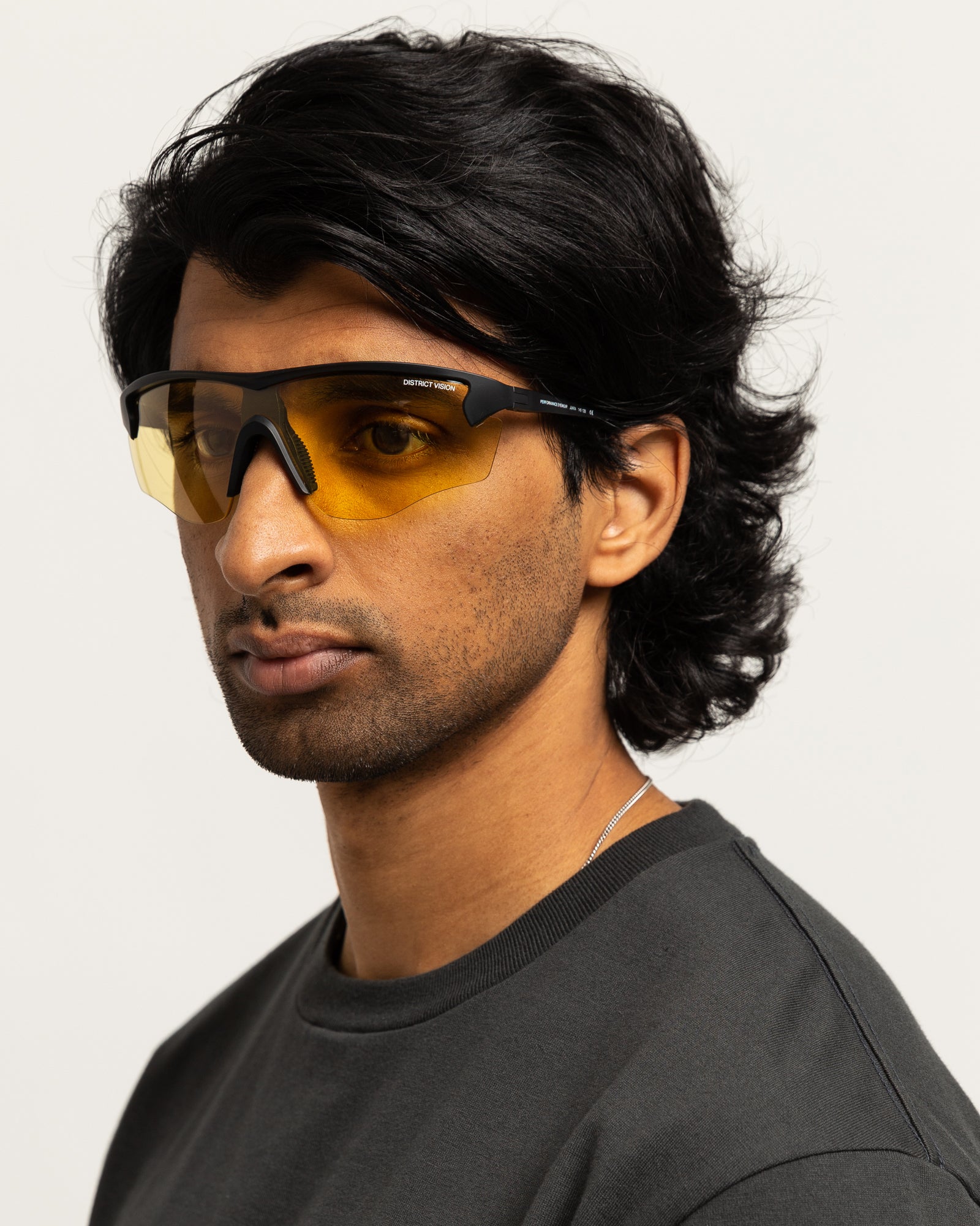 Junya Racer Sunglasses in Black/Yellow