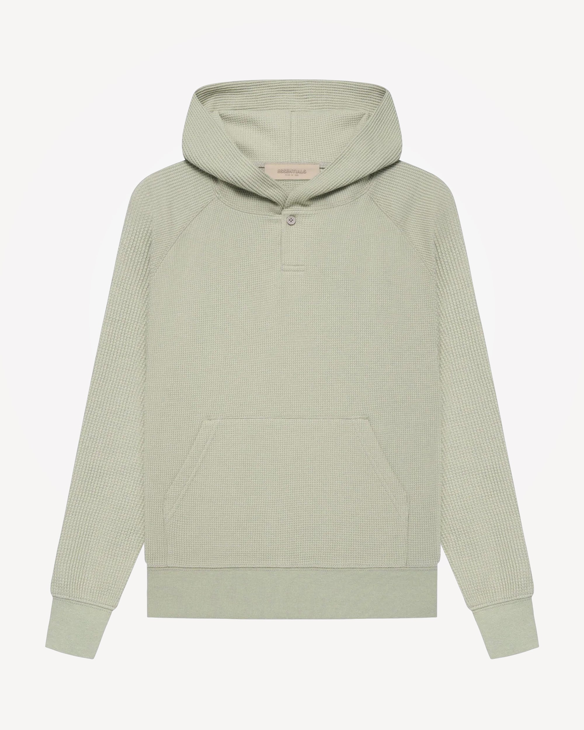 Kids' Henley Hoodie in Seafoam