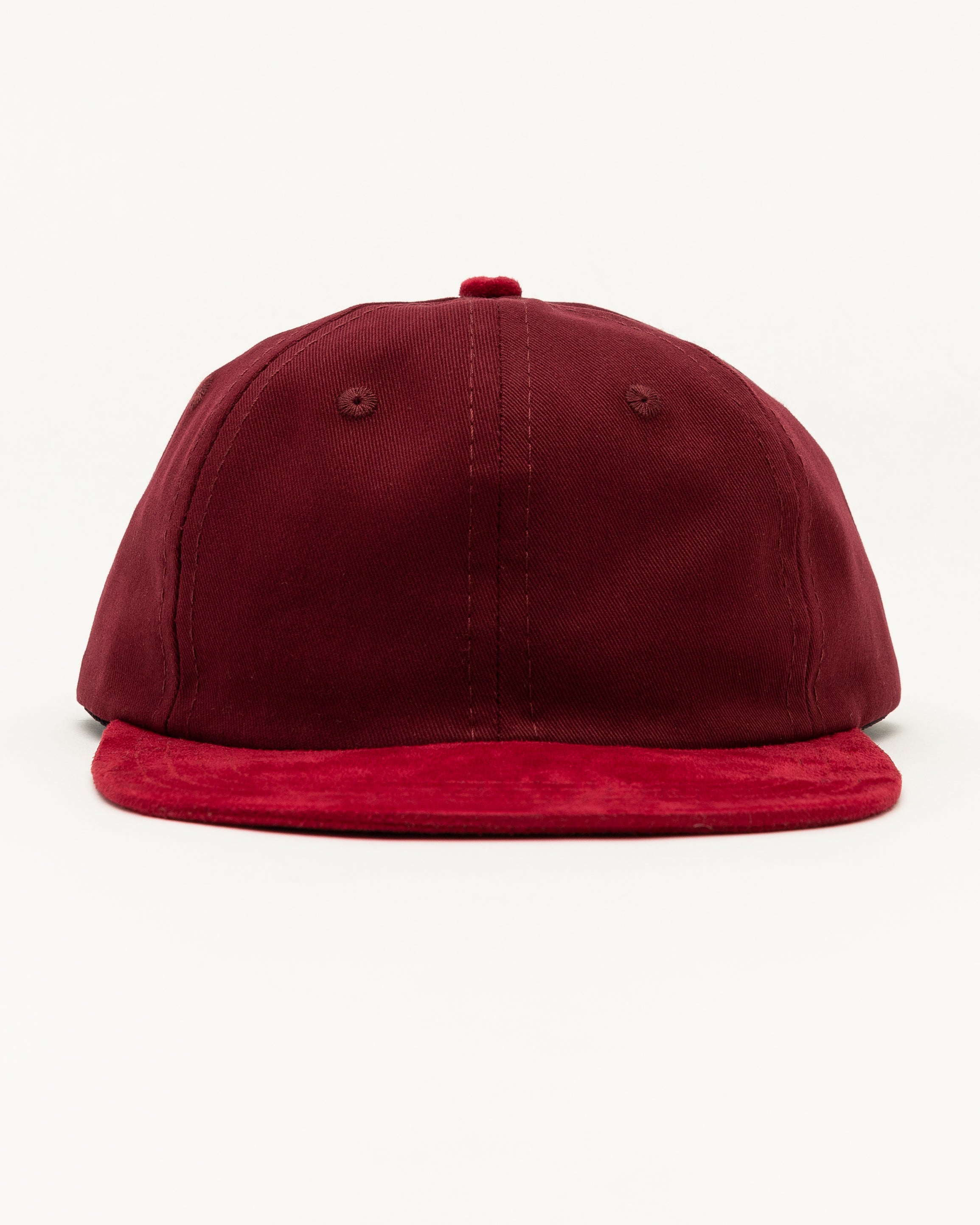 Moleskin Suede Six Panel in Red